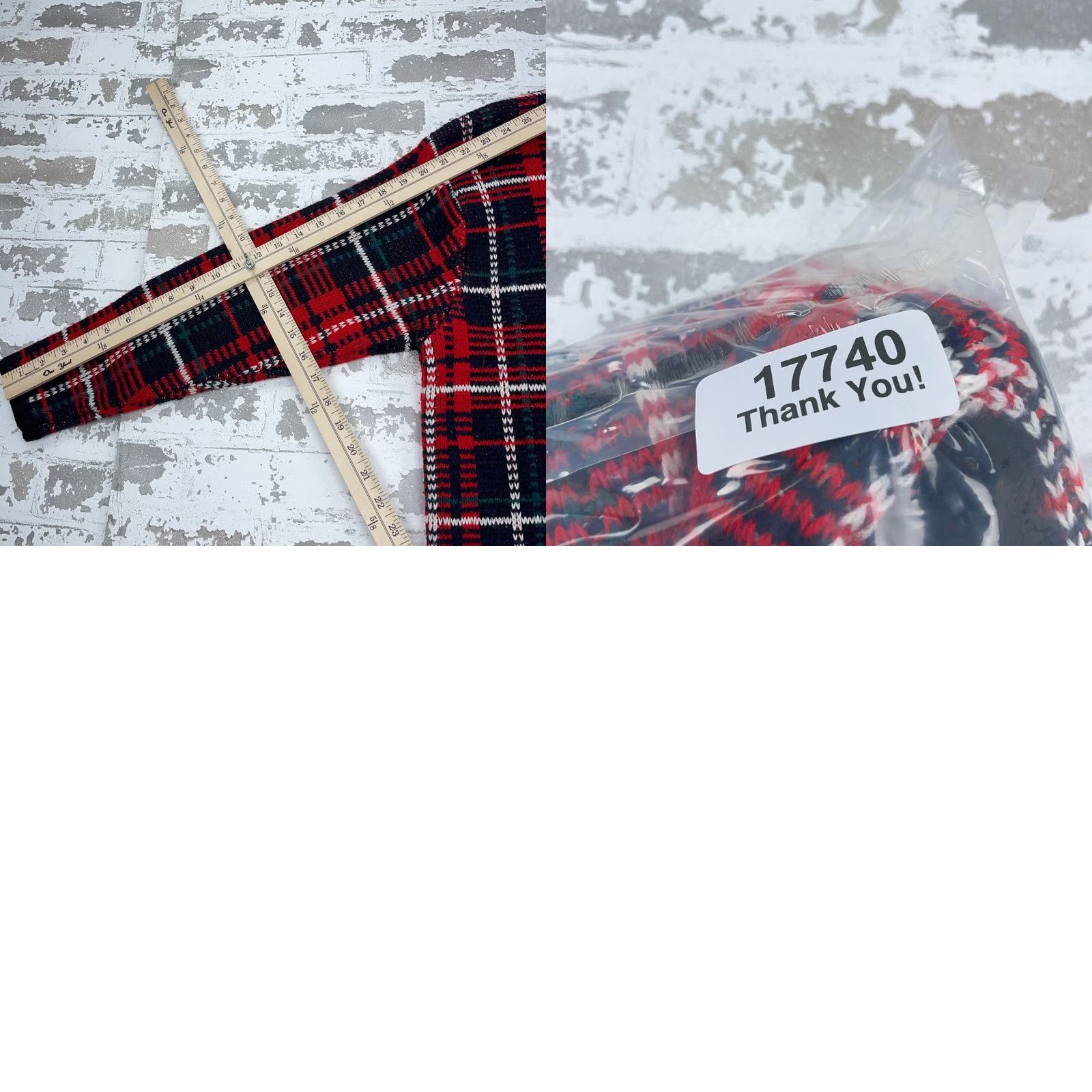 Vintage VINTAGE Crystal Kobe Sweater Women Medium Red Cardigan Jacket Tartan Plaid 90s Size M / US 6-8 / IT 42-44 - 9 Thumbnail