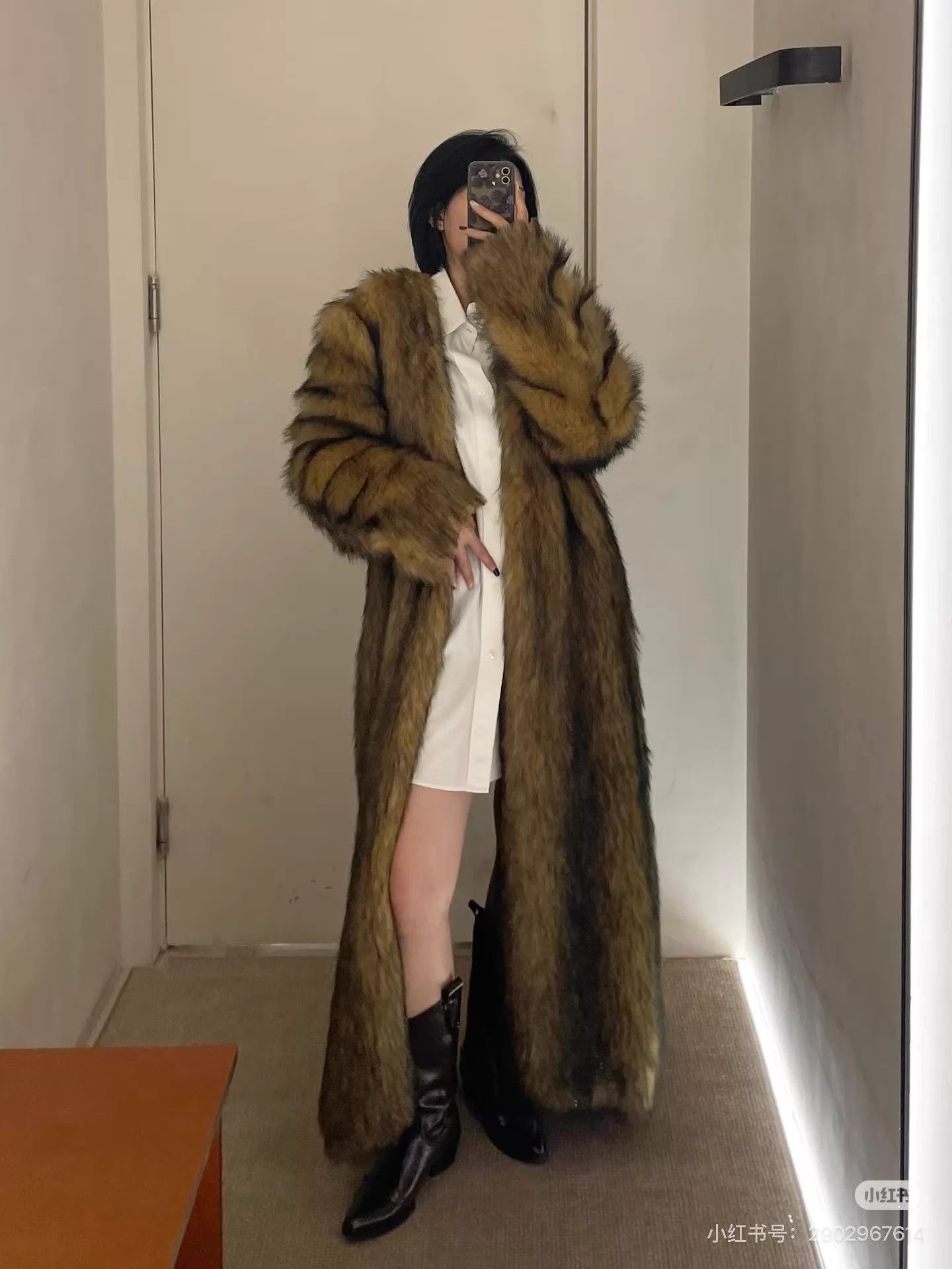 Other hed mayner eco fur long coat XS back slit like new Size XS / US 0-2 / IT 36-38 - 9 Thumbnail