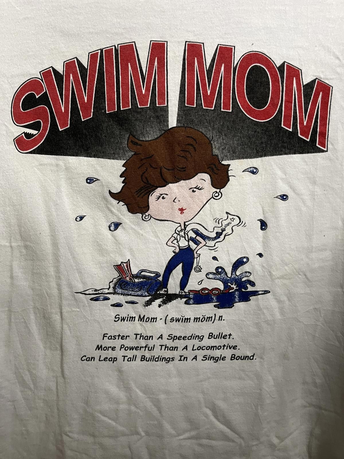 All Sport VTG Swim Mom T-shirt Swimming Coach Top Ten Swim Parent L Size US L / EU 52-54 / 3 - 4 Thumbnail