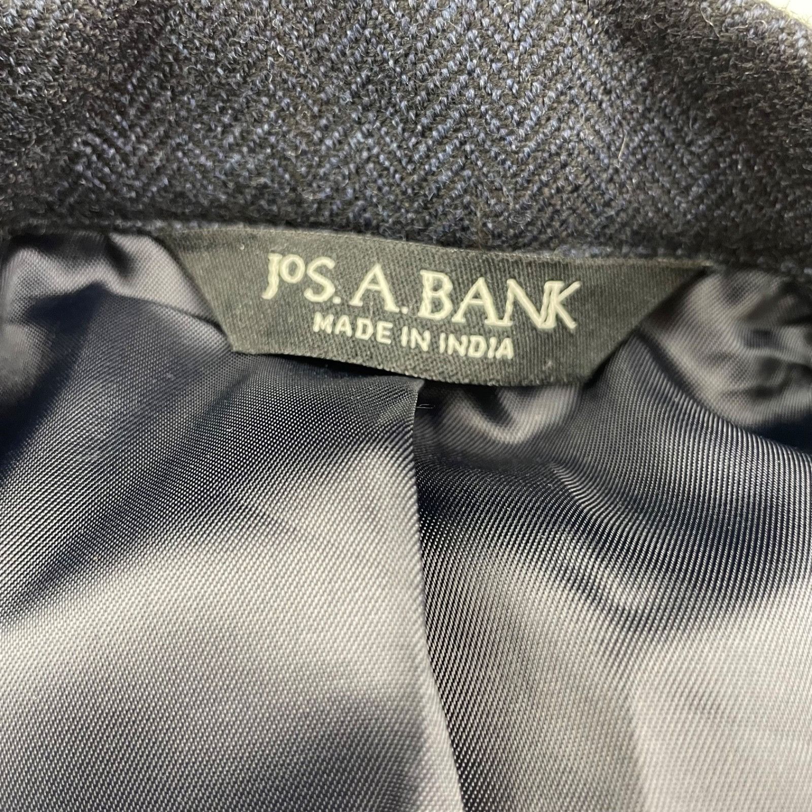 Jos. A. Bank Jos. A Bank Men’s 100% Wool 2-Button Blazer Jacket Blue Herr Size 40R - 5 Thumbnail