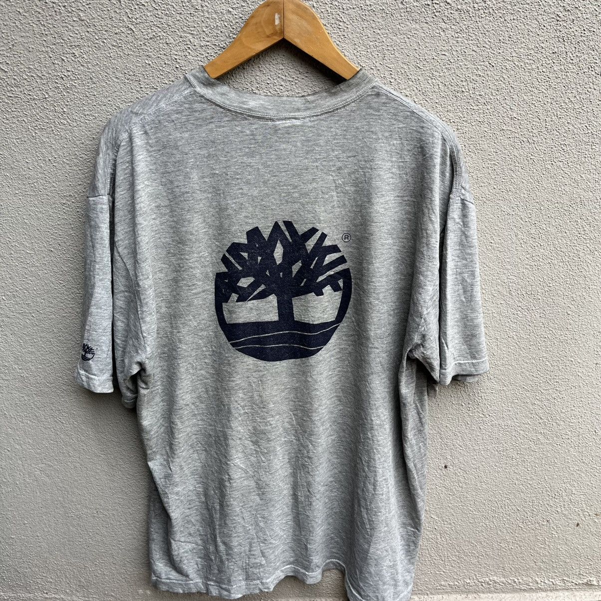 Timberland Vintage 90s TIMBERLAND big logo tee Size US L / EU 52-54 / 3 - 3 Thumbnail