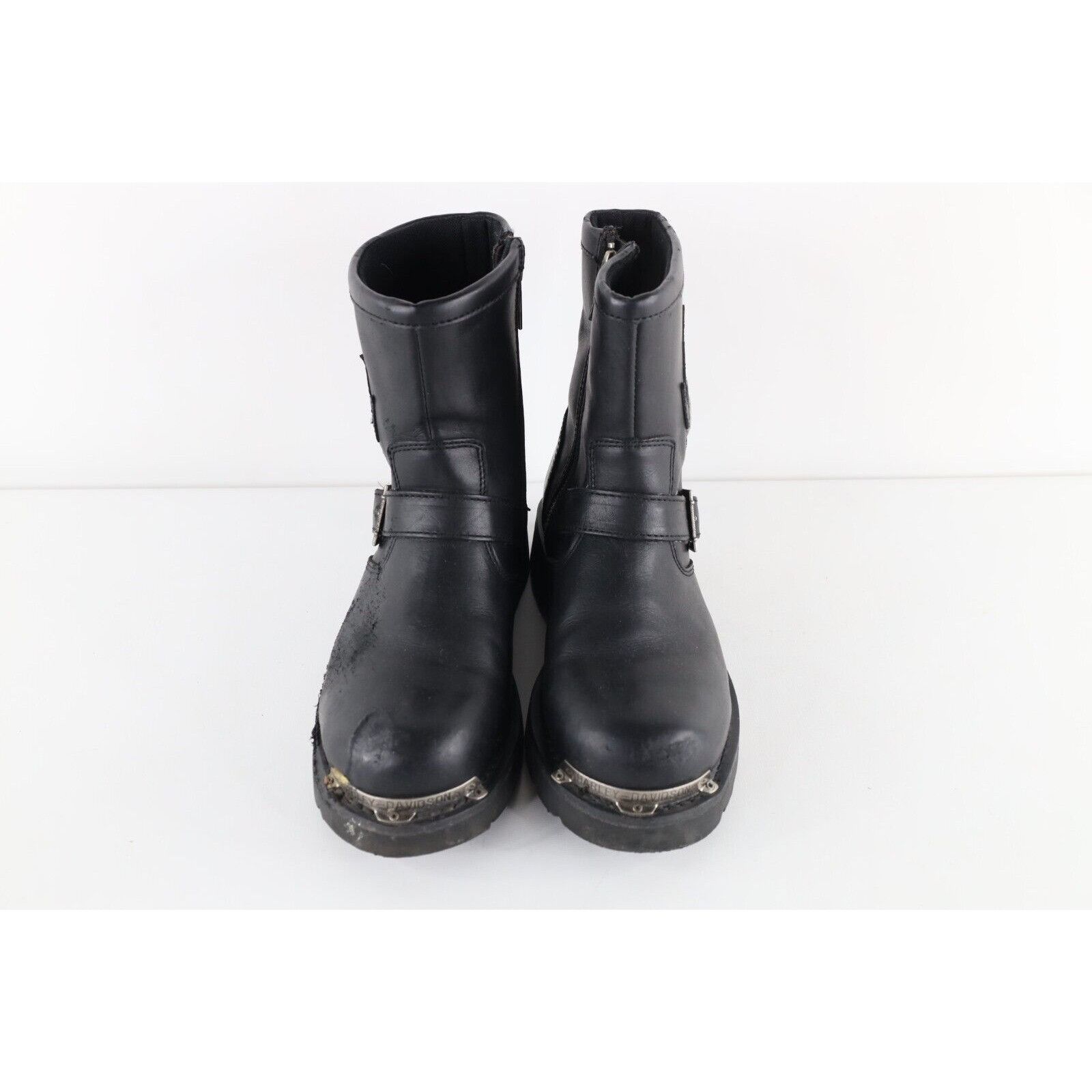 Harley Davidson × Vintage Vintage 90s Harley Davidson Fire Flames Skull Moto Boots Size US 8.5 / EU 41-42 - 2 Thumbnail
