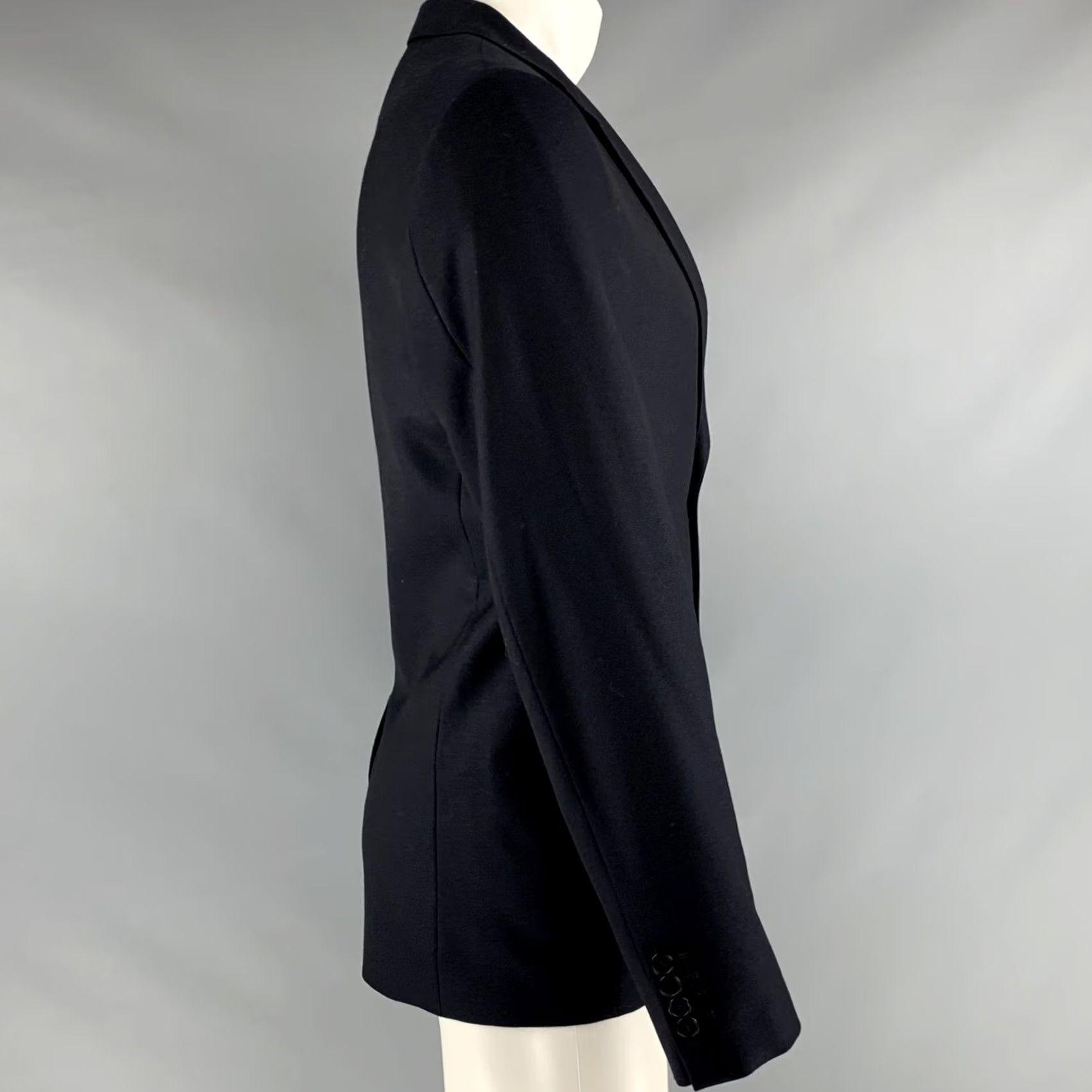 Sandro SANDRO Navy Wool Sport Coat Notch Lapel Size 40 Mens Size US XXS / EU 40 - 2 Thumbnail