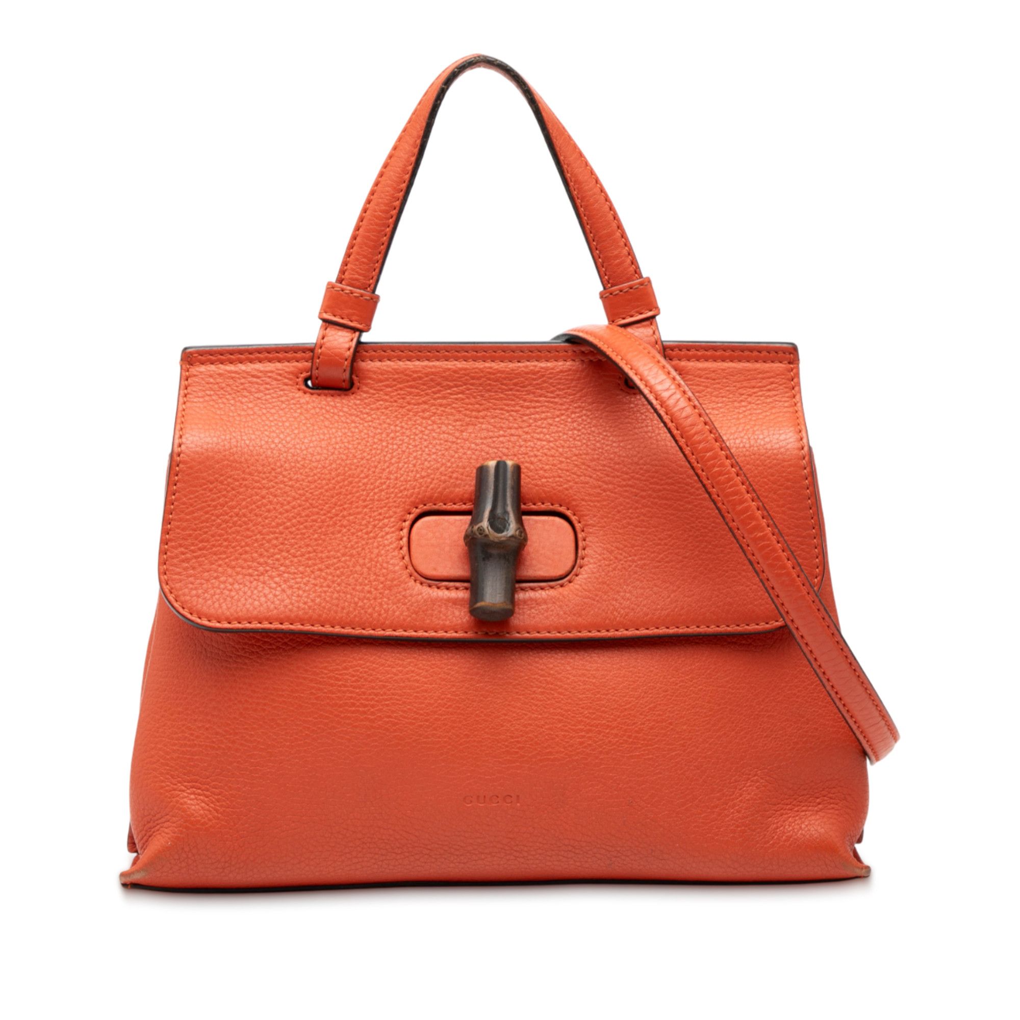 Gucci Gucci Small Leather Bamboo Daily Satchel Size ONE SIZE - 1 Thumbnail