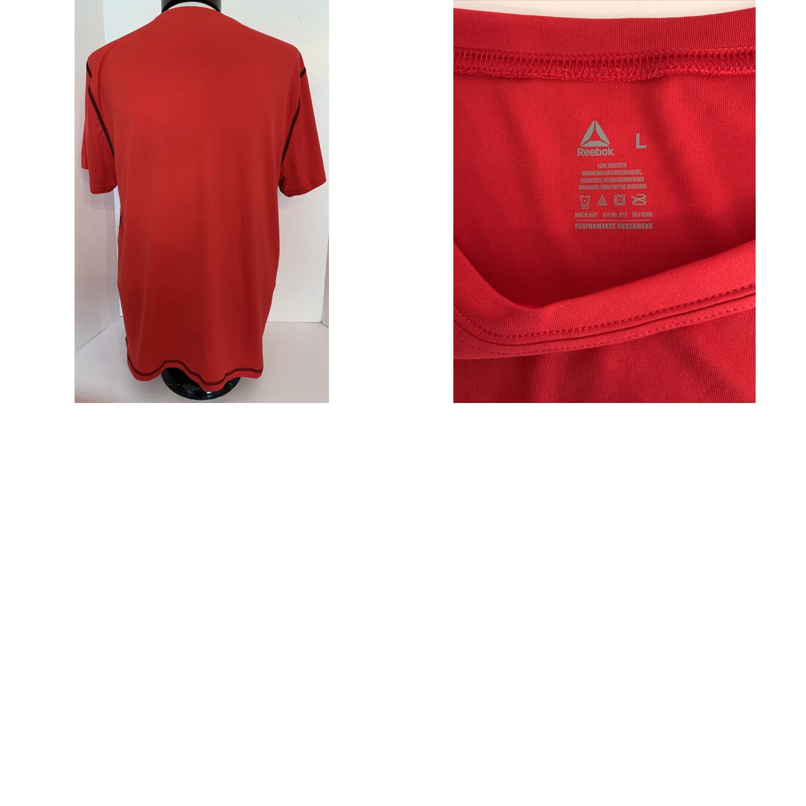 Reebok Reebok Large New Men's Performance Underwear Primal Red Base Layer Shirt Size US L / EU 52-54 / 3 - 8 Thumbnail