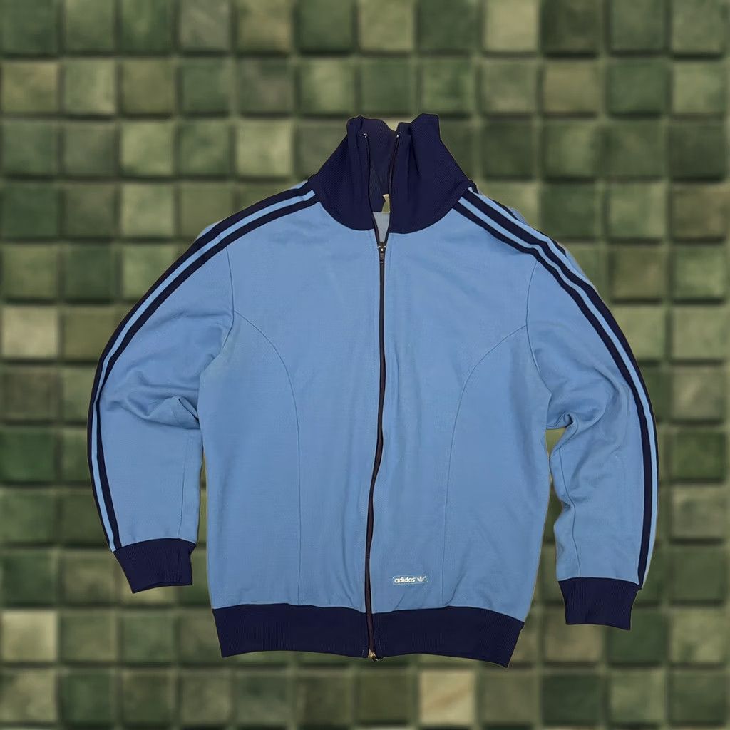 Adidas VINTAGE Adidas Track Jacket Mens 70s 3 Striped Sz 7 Made In West Germany Navy Blue Size US M / EU 48-50 / 2 - 1 Thumbnail