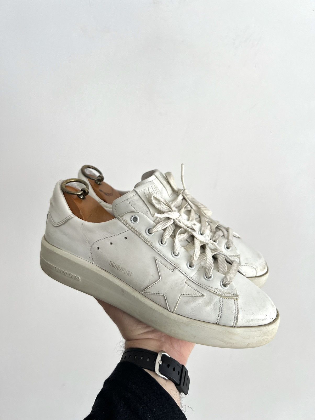 Golden Goose Golden Goose Pure Star Distressed Sneakers White Size US 9 / EU 42 - 1 Thumbnail