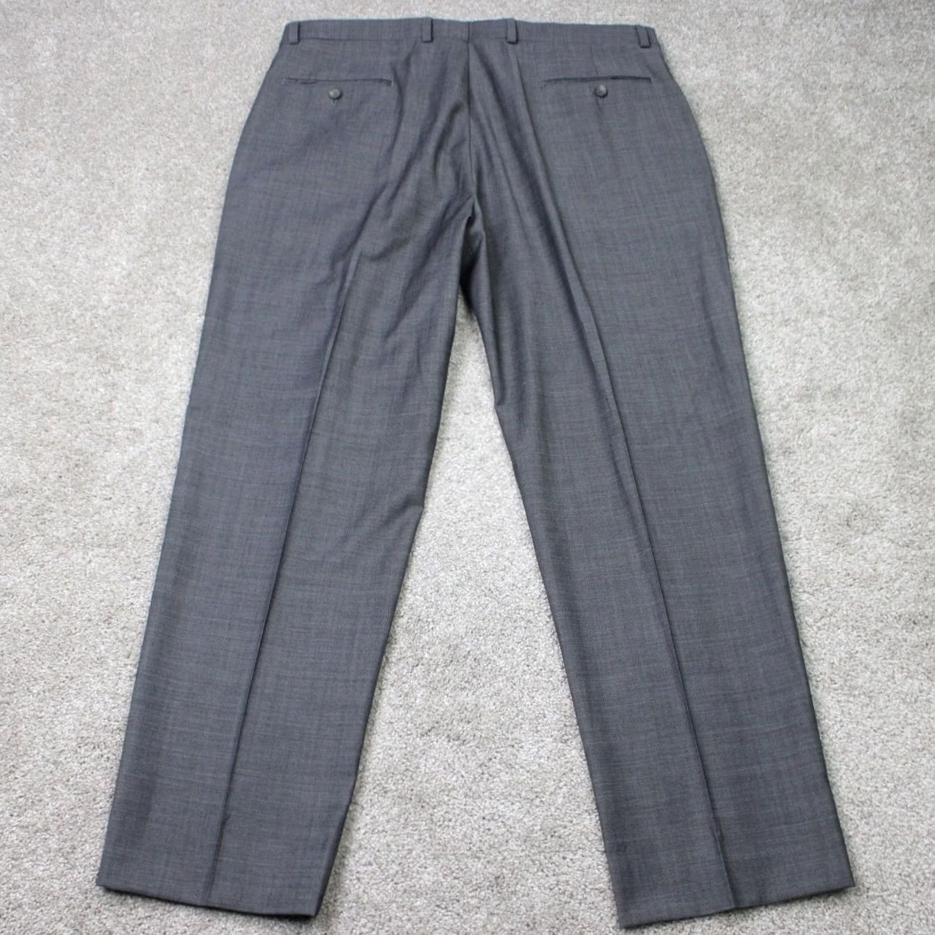Jos. A. Bank Jos. A. Bank Pants Mens 38x30 Gray Slim Dress Flat Front Wool Stretch Travel Tech Size US 38 / EU 54 - 5 Thumbnail