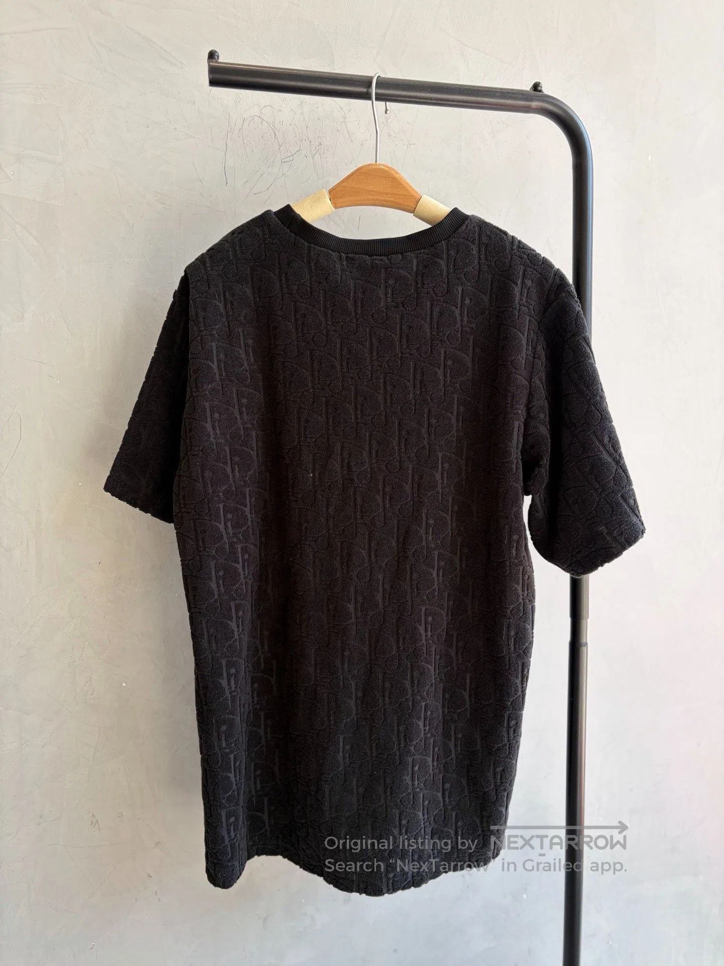 Dior Dior Black Terry Cloth Embossed Logo Tee. Size US S / EU 44-46 / 1 - 4 Thumbnail