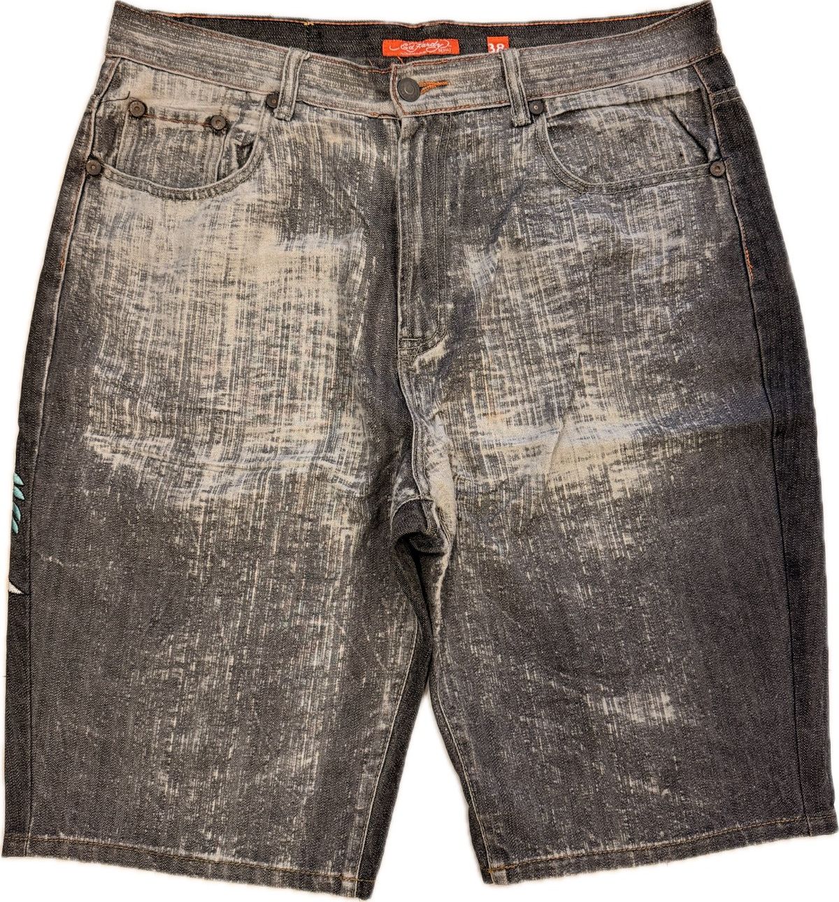 Ed Hardy Y2K Ed Hardy Embroidered Jorts Size US 38 / EU 54 - 4 Thumbnail