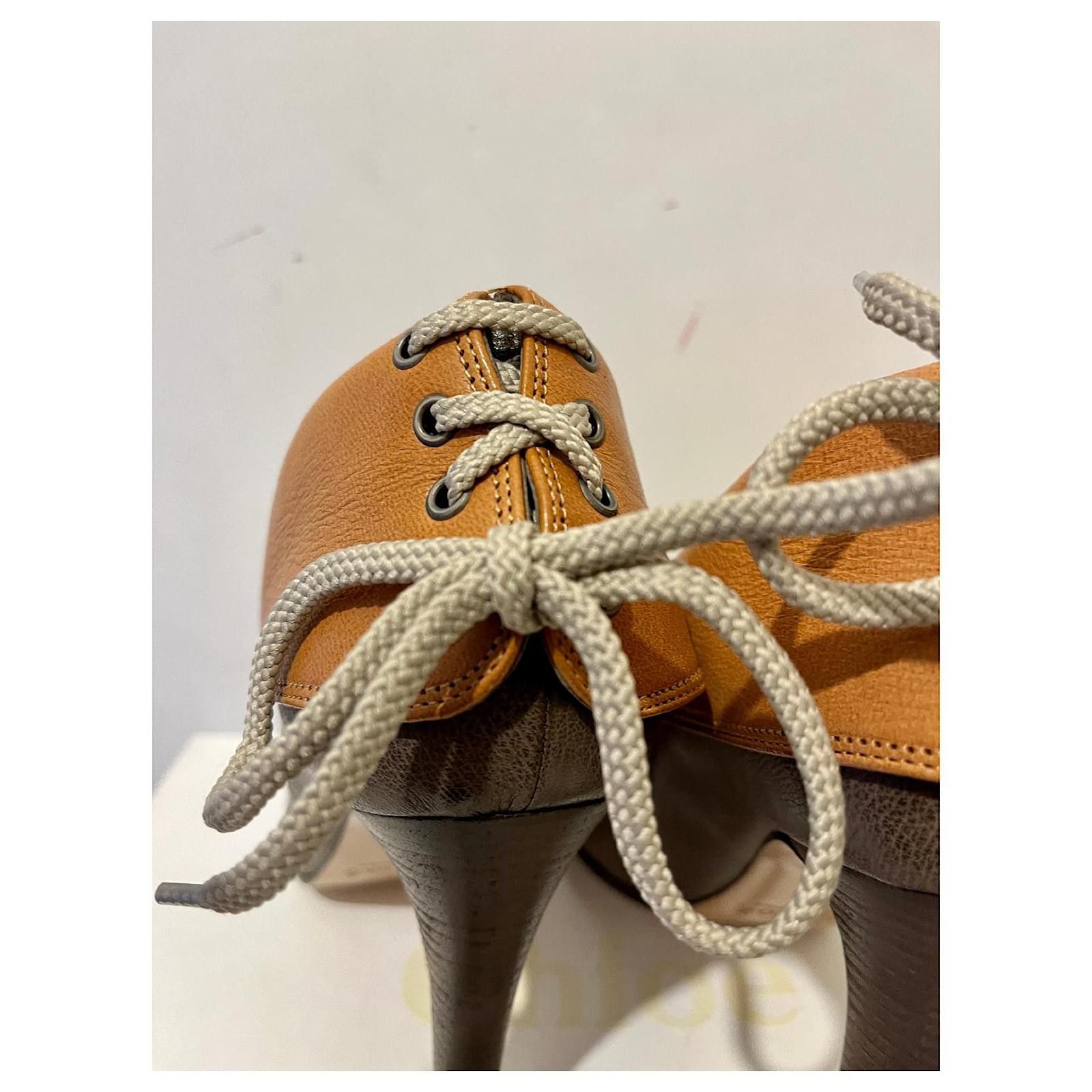 Chloe Gibbon calf leather heels Size US 6 / IT 36 - 8 Thumbnail