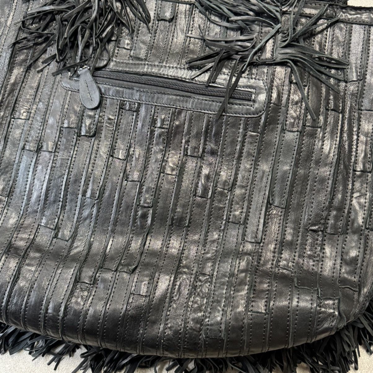 Japanese Brand G.O.A Fringe Leather Tote Hand Bag. goa Size ONE SIZE - 3 Thumbnail