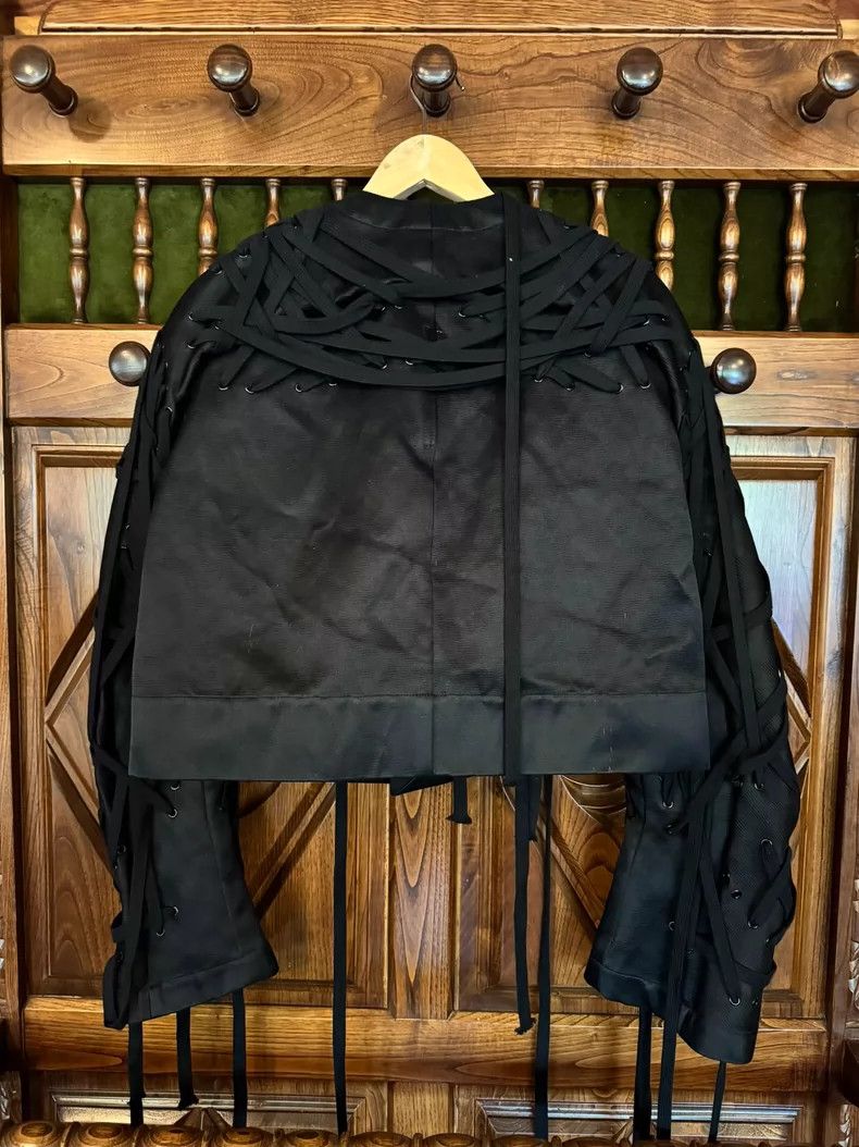 Rick Owens Rick Owens Megalace Black Crazy Strap Jacket 2505-Nextarrow Size XS / US 0-2 / IT 36-38 - 2 Thumbnail