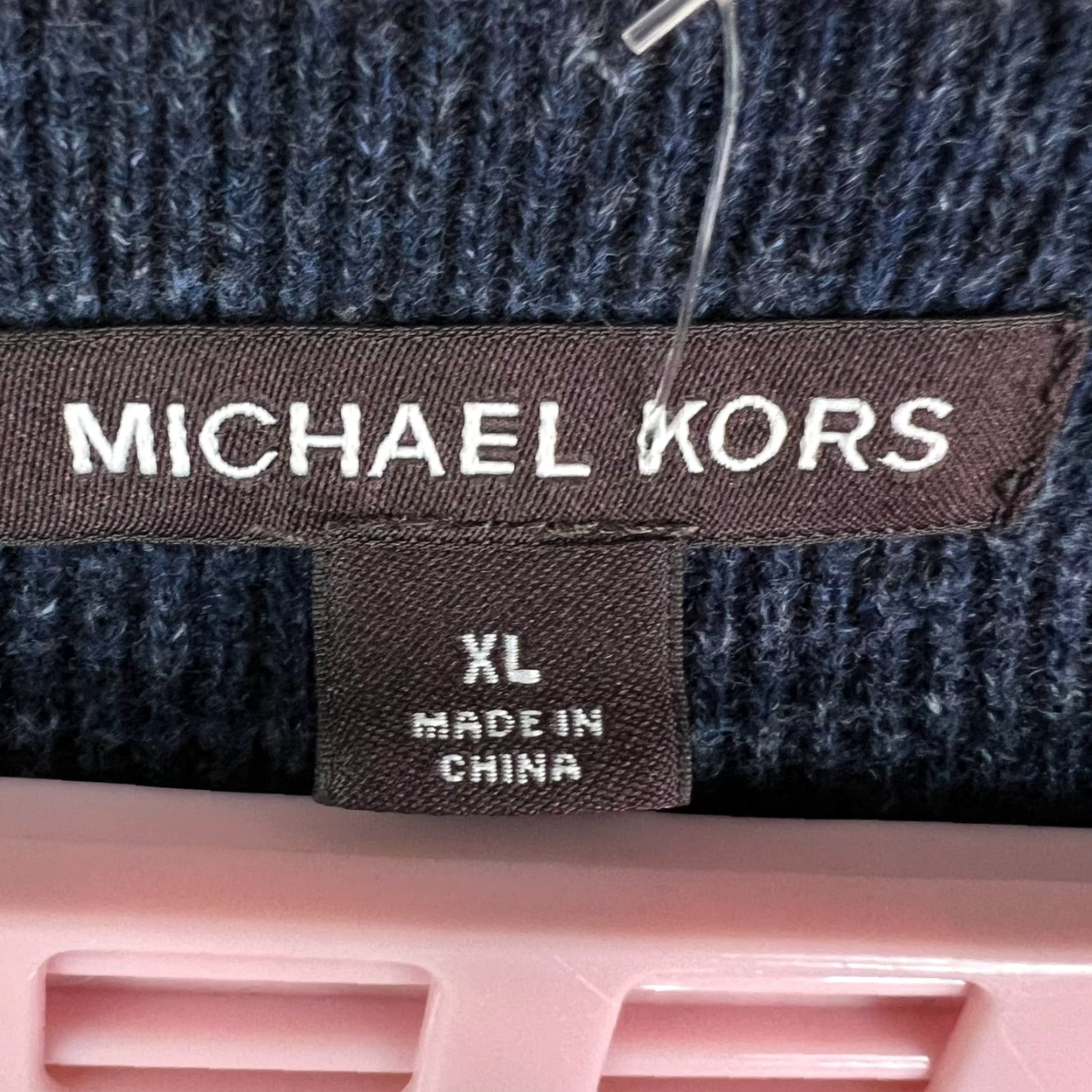 Michael Kors MICHAEL KORS Wool Blend Pullover Sweater XL Blue Crew Neck Long Sleeve Regular Fit Mens Size US XL / EU 56 / 4 - 4 Thumbnail