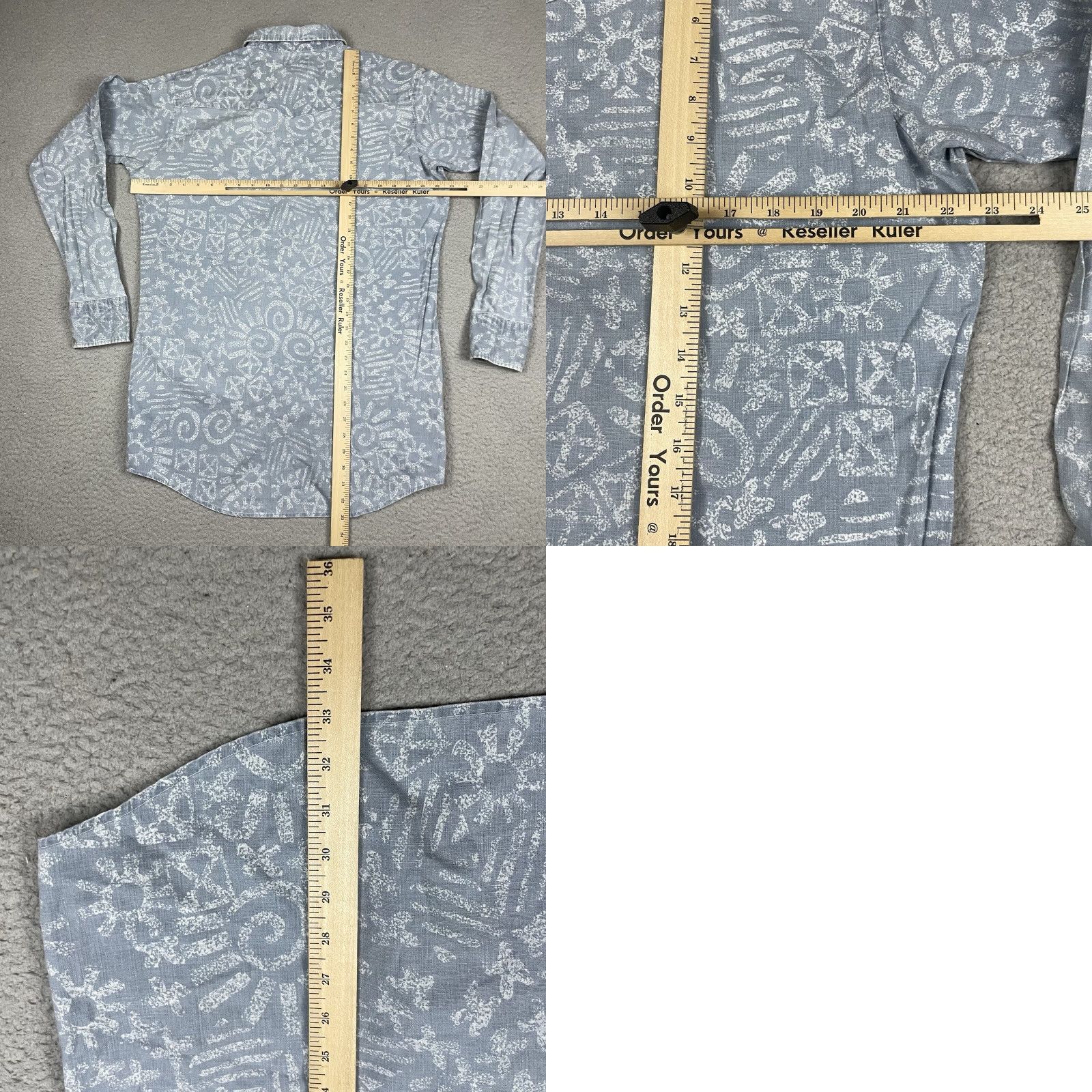 Vintage VINTAGE Dee Cee Pearl Snap Shirt Adult XL Blue Distressed Rancher Western DC Shirt Men XL Blue Floral Cotton Woven Button-Up Western Mens Size US XL / EU 56 / 4 - 9 Thumbnail