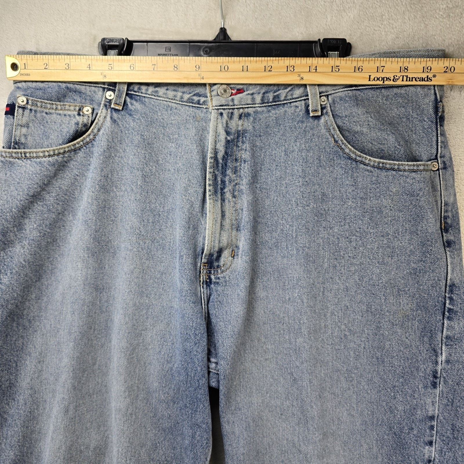 Tommy Hilfiger Vintage Tommy Hilfiger Jeans 40x24 Blue Cropped Baggy Y2K Size US 40 / EU 56 - 13 Thumbnail