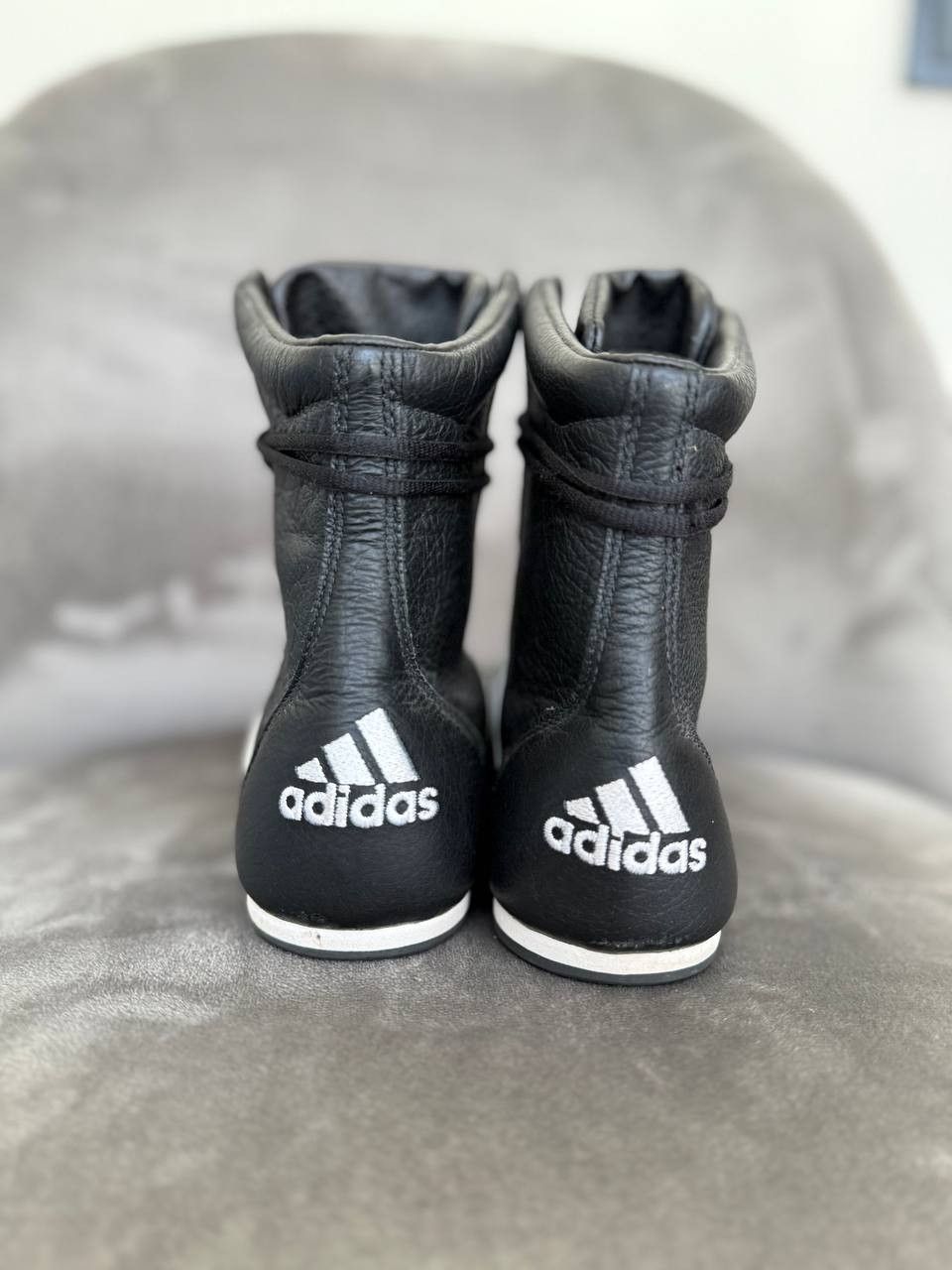 Adidas Adidas Prajna 00s Leather Black Boxing wrestling Boots Size US 6.5 / IT 36.5 - 8 Thumbnail