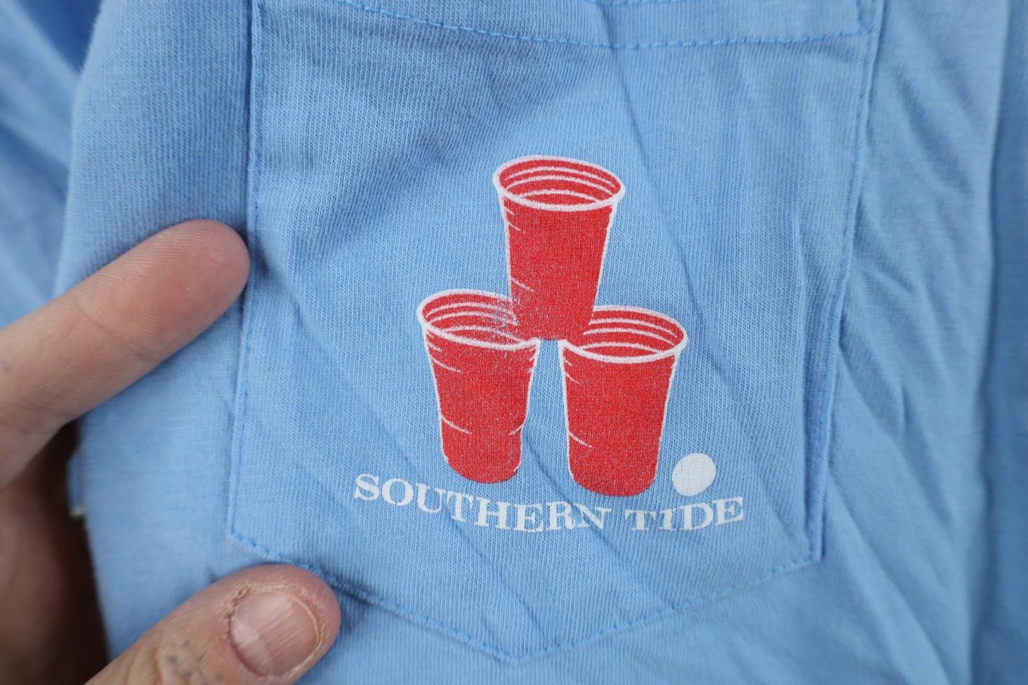 Southern Tide Southern Tide Beer Pong Pocket Long Sleeve T-Shirt Carolina Size US M / EU 48-50 / 2 - 4 Thumbnail
