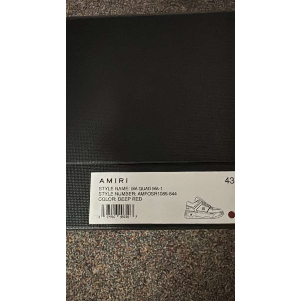 Amiri o1rshd1 MA-1 sneaker in white and red 43 Size US 10 / EU 43 - 22 Thumbnail