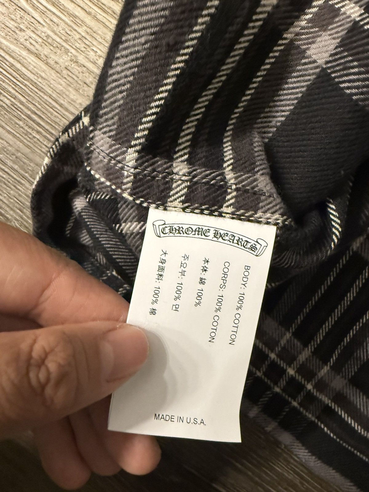 Chrome Hearts 🔥Chrome Hearts Black White Flannel Shirt🔥 Size US XXL / EU 58 / 5 - 5 Thumbnail