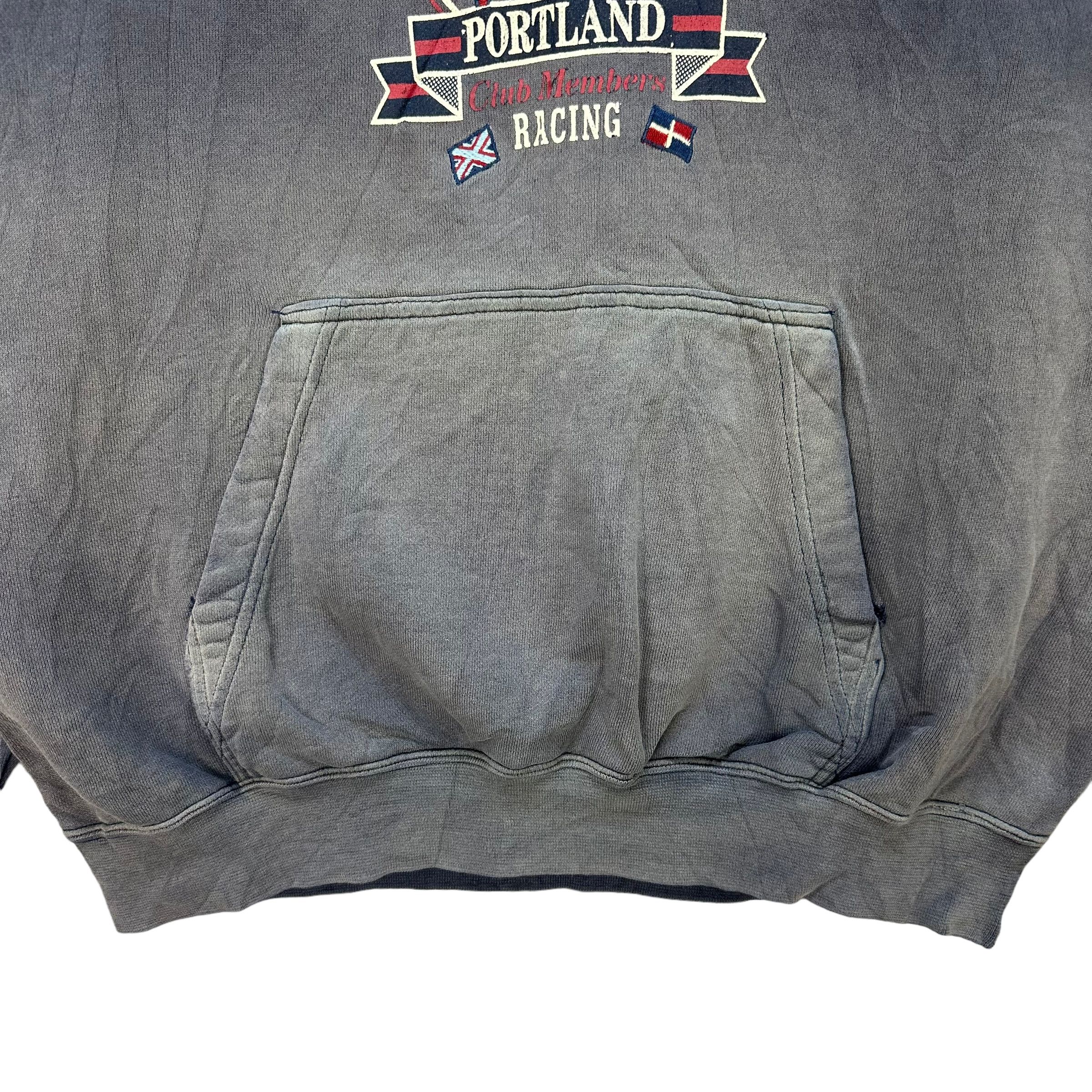 Japanese Brand TRASHED YACHTING PORTLAND BIG LOGO PULLOVER HOODIES #A1-0001 Size US L / EU 52-54 / 3 - 4 Thumbnail