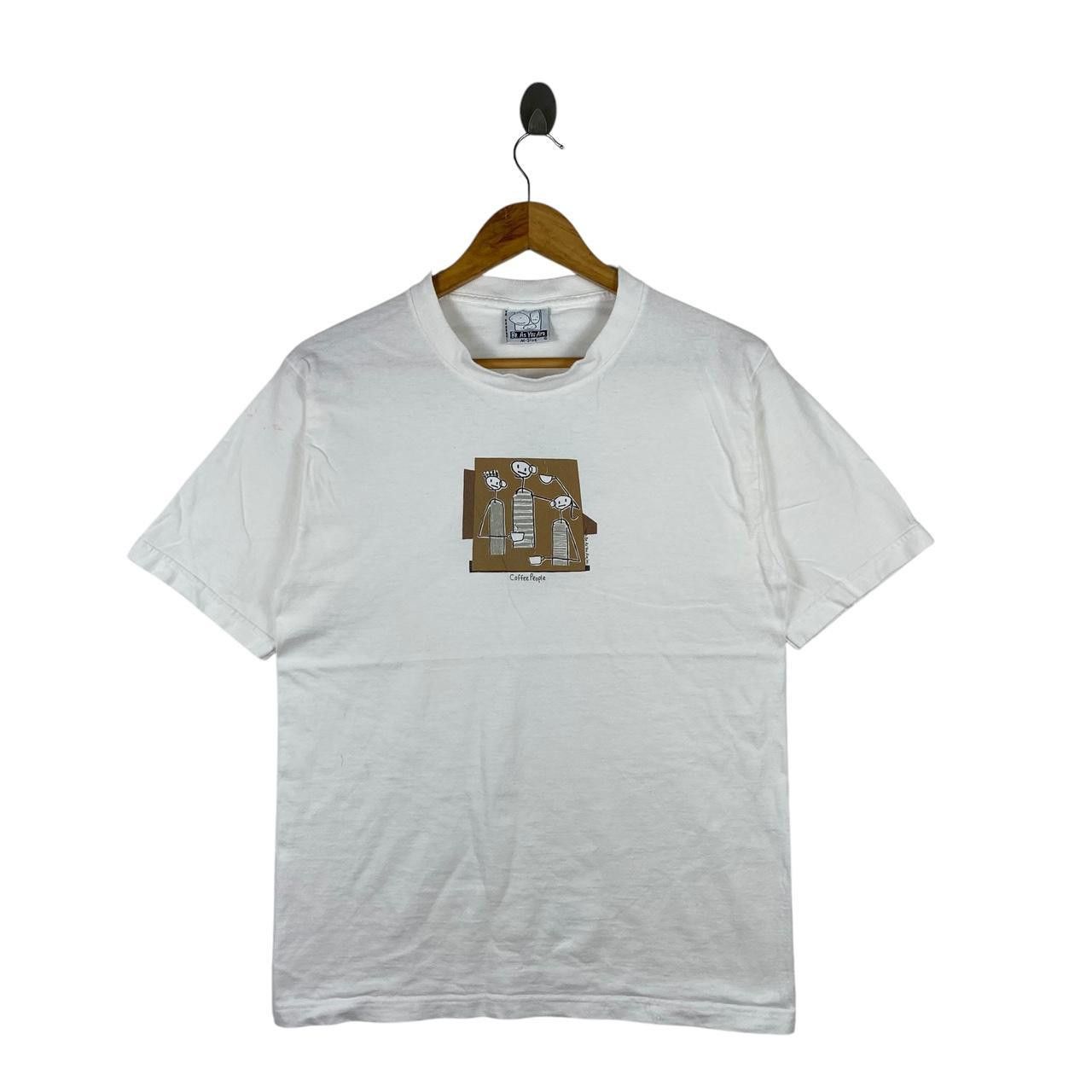Vintage Vintage 90’ BE AS YOU ARE Coffee Doodle Tee Shirt Size M / US 6-8 / IT 42-44 - 1 Thumbnail