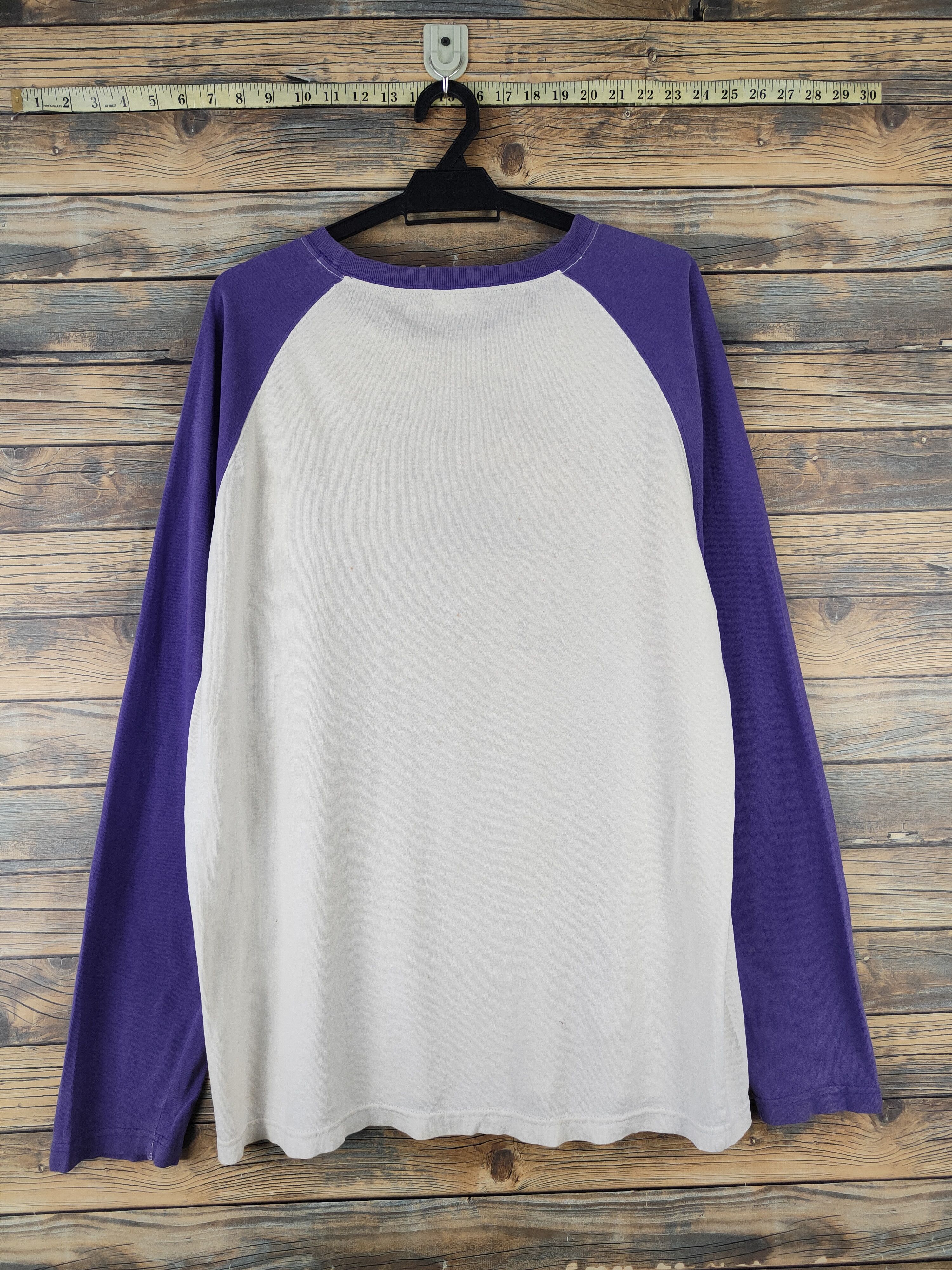Converse DL Converse Purple White Long Sleeve T-shirts #1396 Size US L / EU 52-54 / 3 - 8 Thumbnail