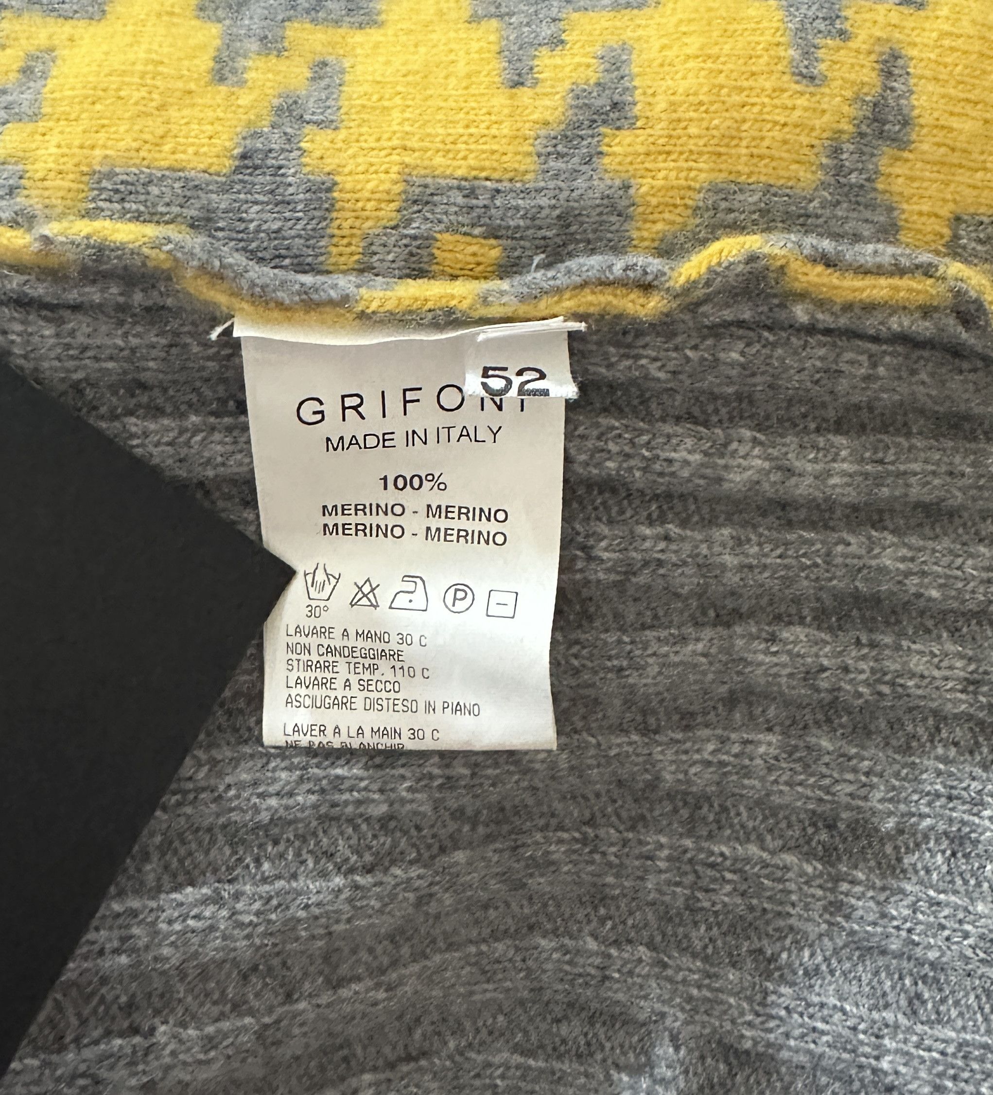 Grifoni Houndstooth merino sweater Size US L / EU 52-54 / 3 - 6 Thumbnail