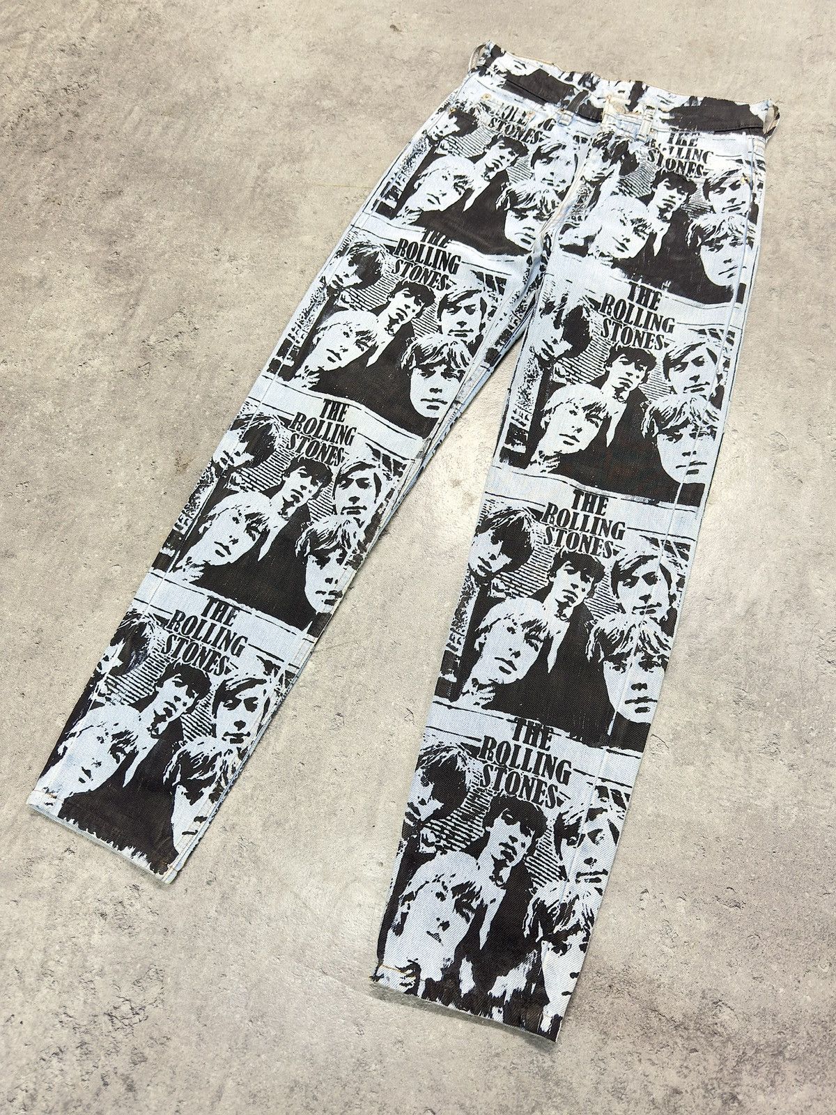 ᶠᵃⁿᶜʸᵍᵘʸ 90s Levi's Rolling Stones Print Denim Jeans Vintage