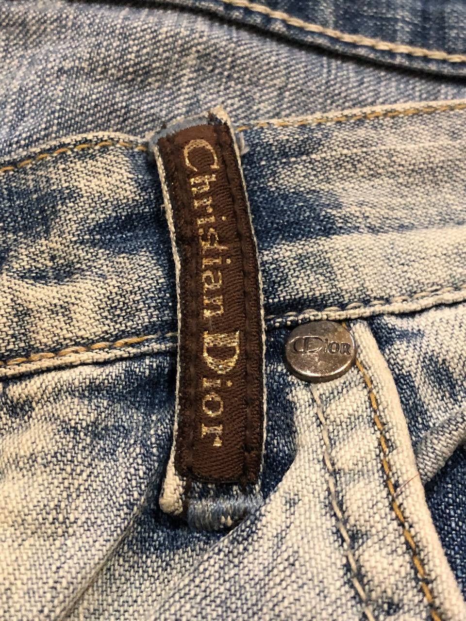 Dior blue jeans Christian Dior crazy Y2K luxury vintage size 30 Size 30" / US 8 / IT 44 - 6 Thumbnail