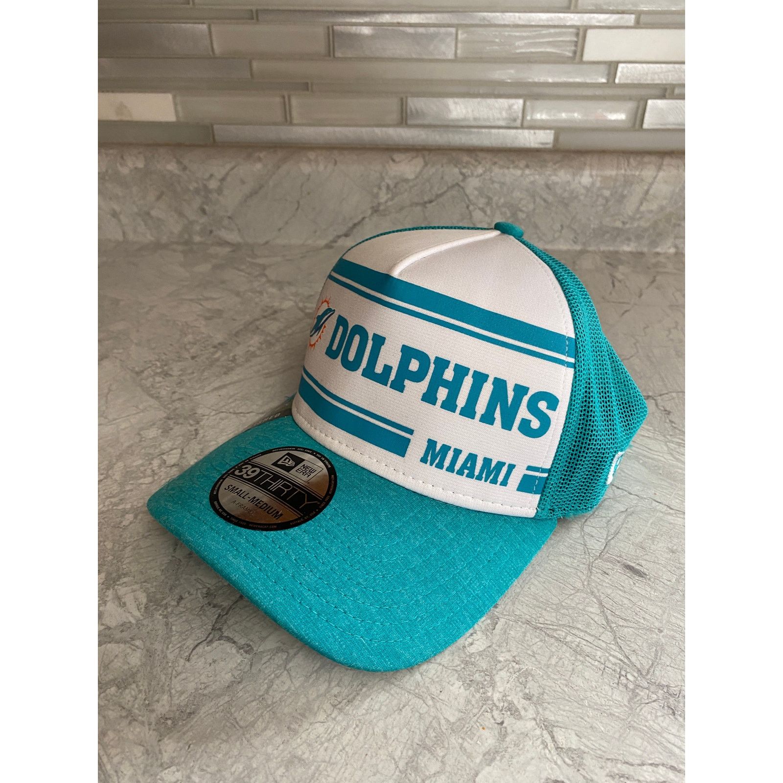 New Era Miami Dolphins New Era 39Thirty Strech-Fit Hat Size S/M Size ONE SIZE - 1 Thumbnail