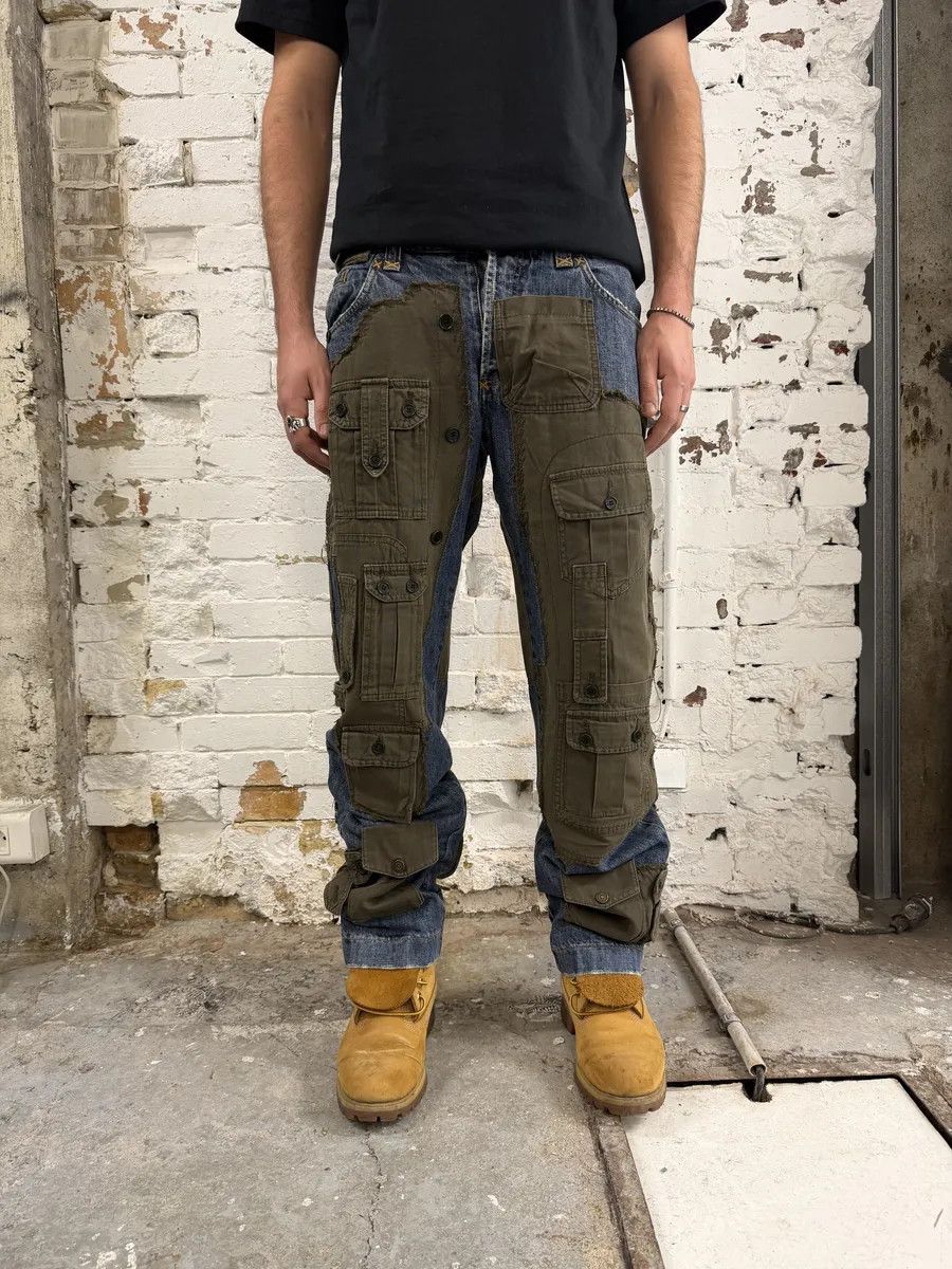 Dolce & Gabbana FW2005 Dolce & Gabbana Hybrid Khaki Multi-Pocket Cargo Denim Pants Size US 32 / EU 48 - 3 Thumbnail