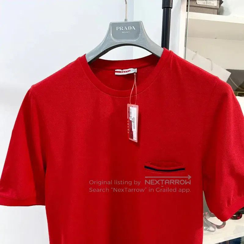 Prada Prada Red Summer Cotton Short Sleeve T-Shirt. Size US XL / EU 56 / 4 - 4 Thumbnail