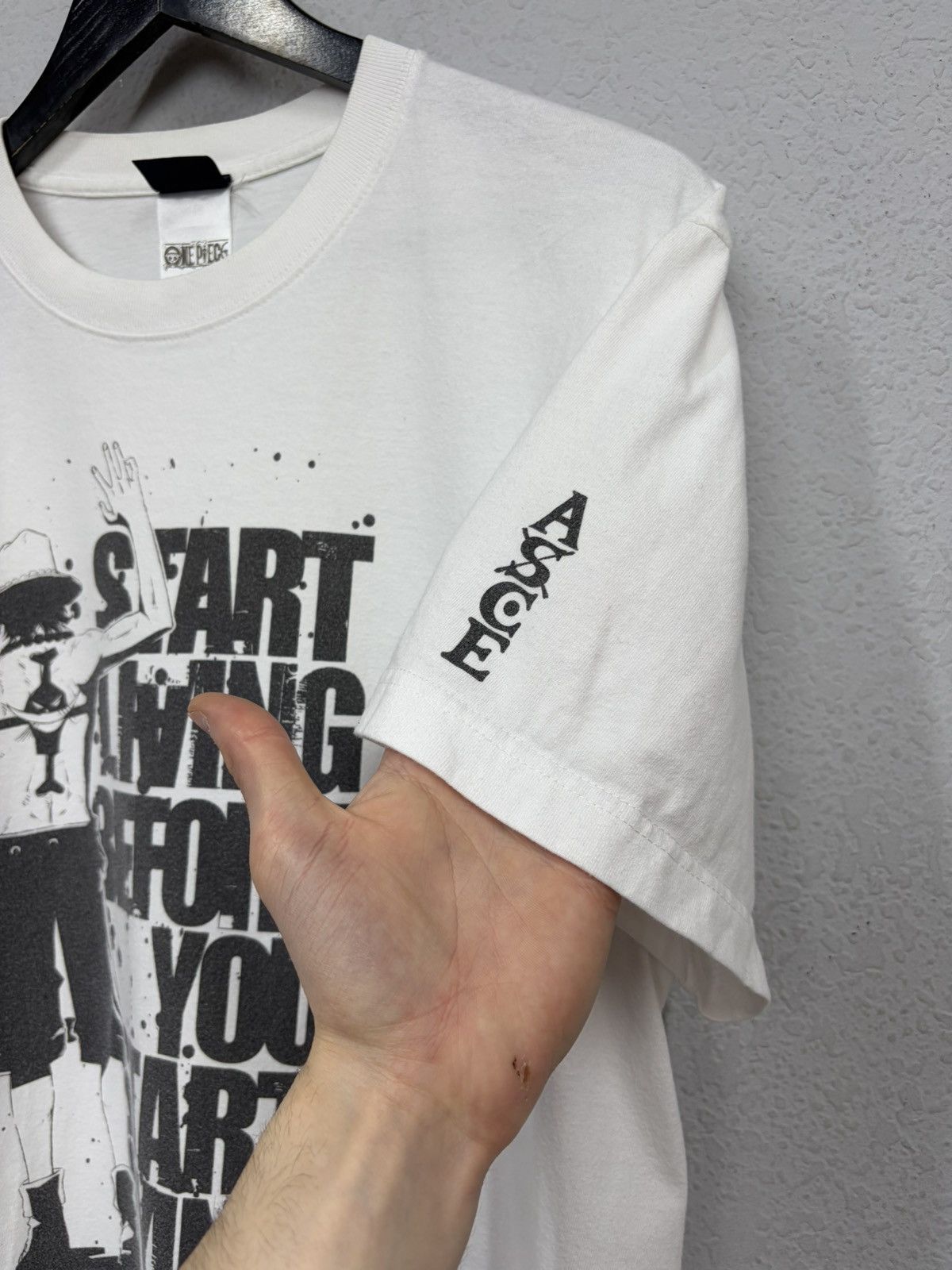 Anime Vintage One Piece Monkey D. Luffy “Start Living Before” Tee Size US L / EU 52-54 / 3 - 4 Thumbnail