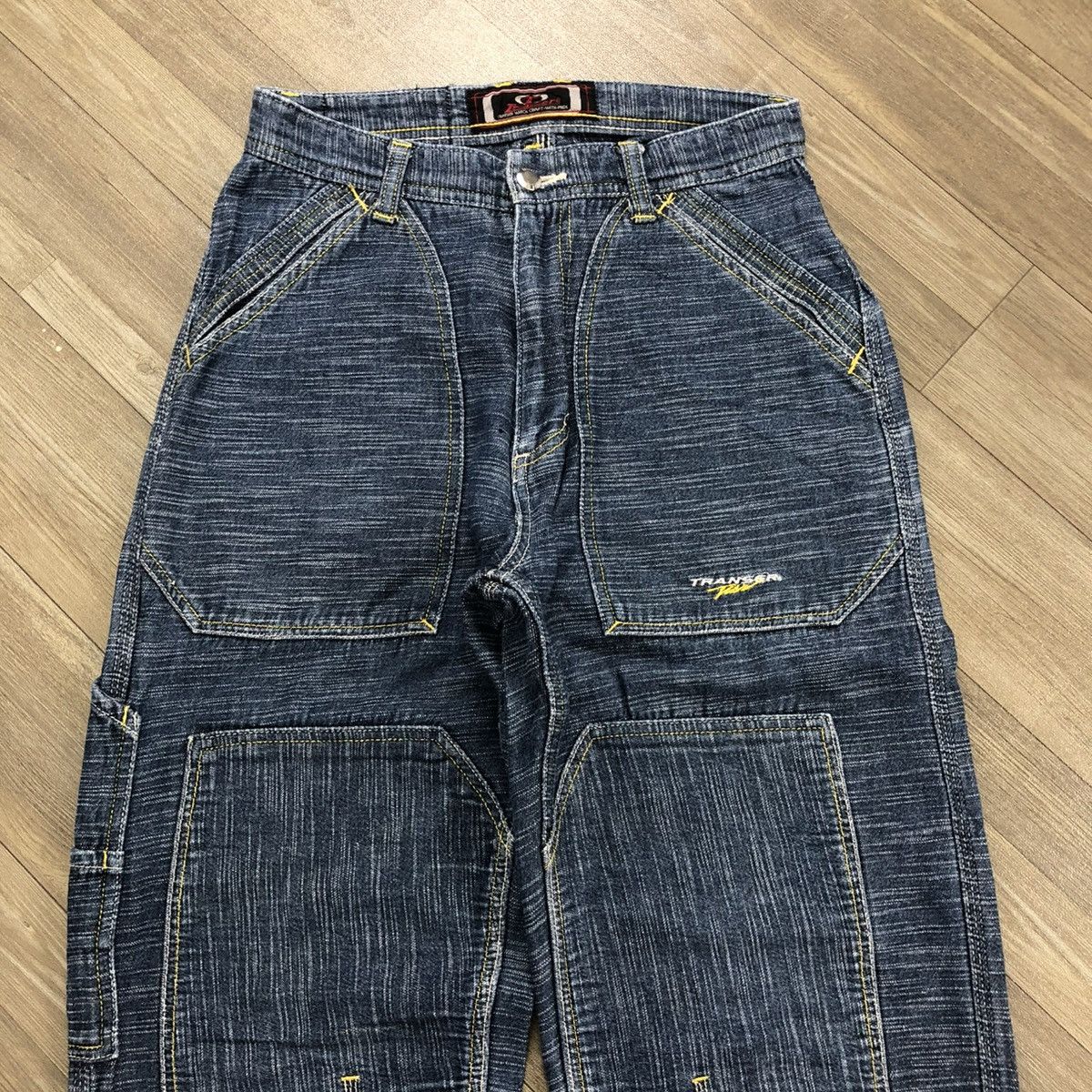Carhartt × Japanese Brand Vintage Transer Double Knee Carpenter Baggy Jeans Y2K Size US 27 - 2 Thumbnail