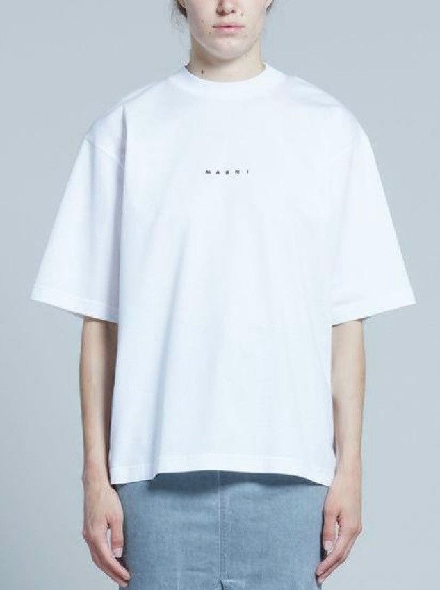Marni o1f1d3z0326 T-Shirt in White Size L / US 10 / IT 46 - 2 Thumbnail