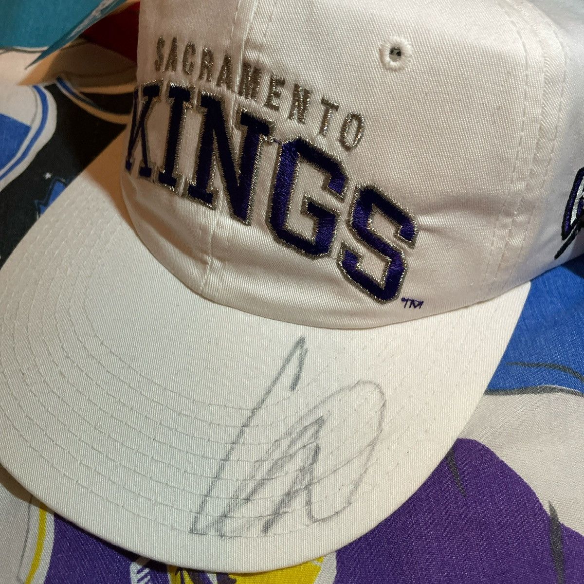 NBA × Starter × Vintage Vintage Starter 90s NBA Sacramento Kings m Chris Webber Hat Size ONE SIZE - 2 Thumbnail