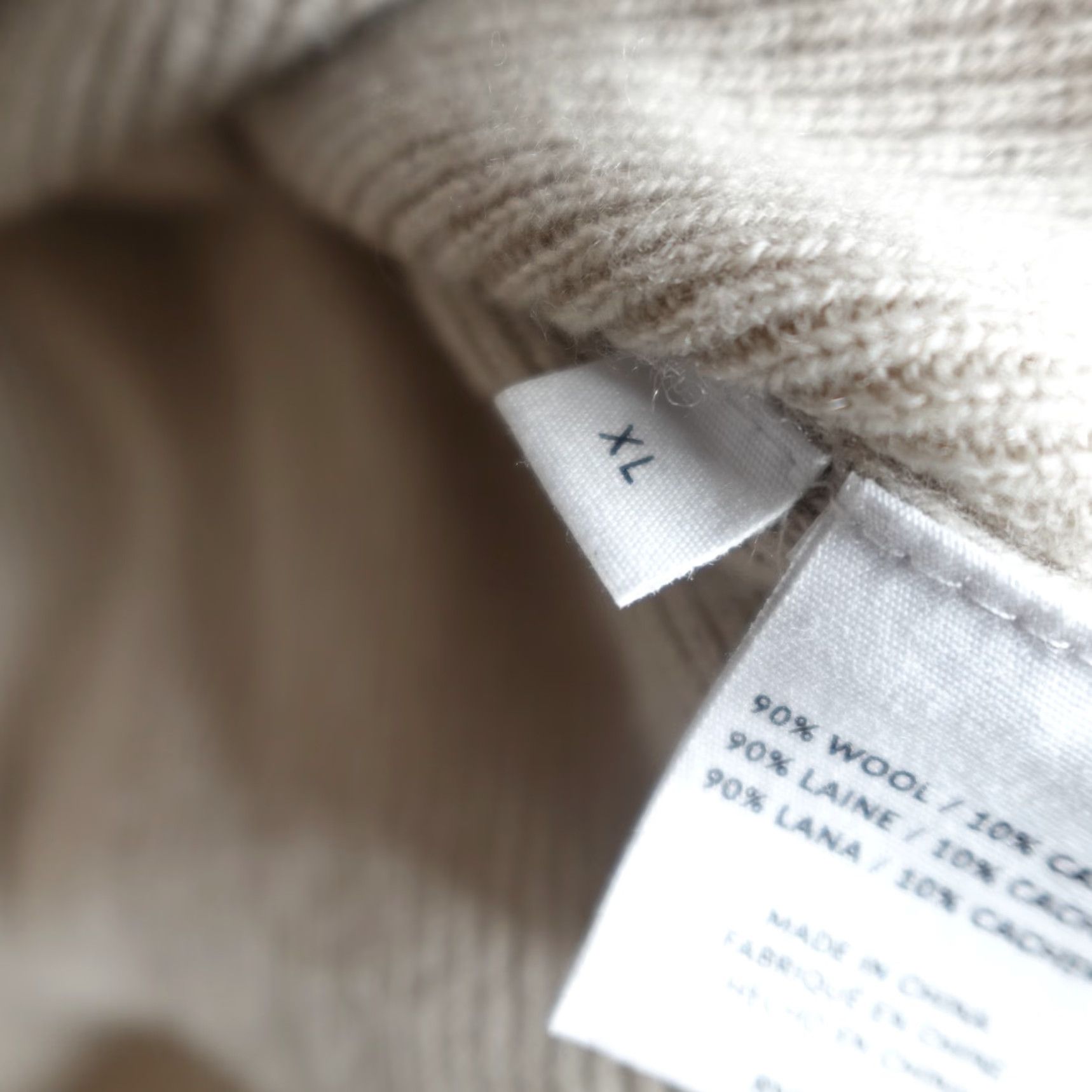 NAADAM Nadaam Mens Sweater XL Beige Wool Cashmere Solid Pullover Crew Neck Long Sleeve Vintage? No. Size US XL / EU 56 / 4 - 4 Thumbnail