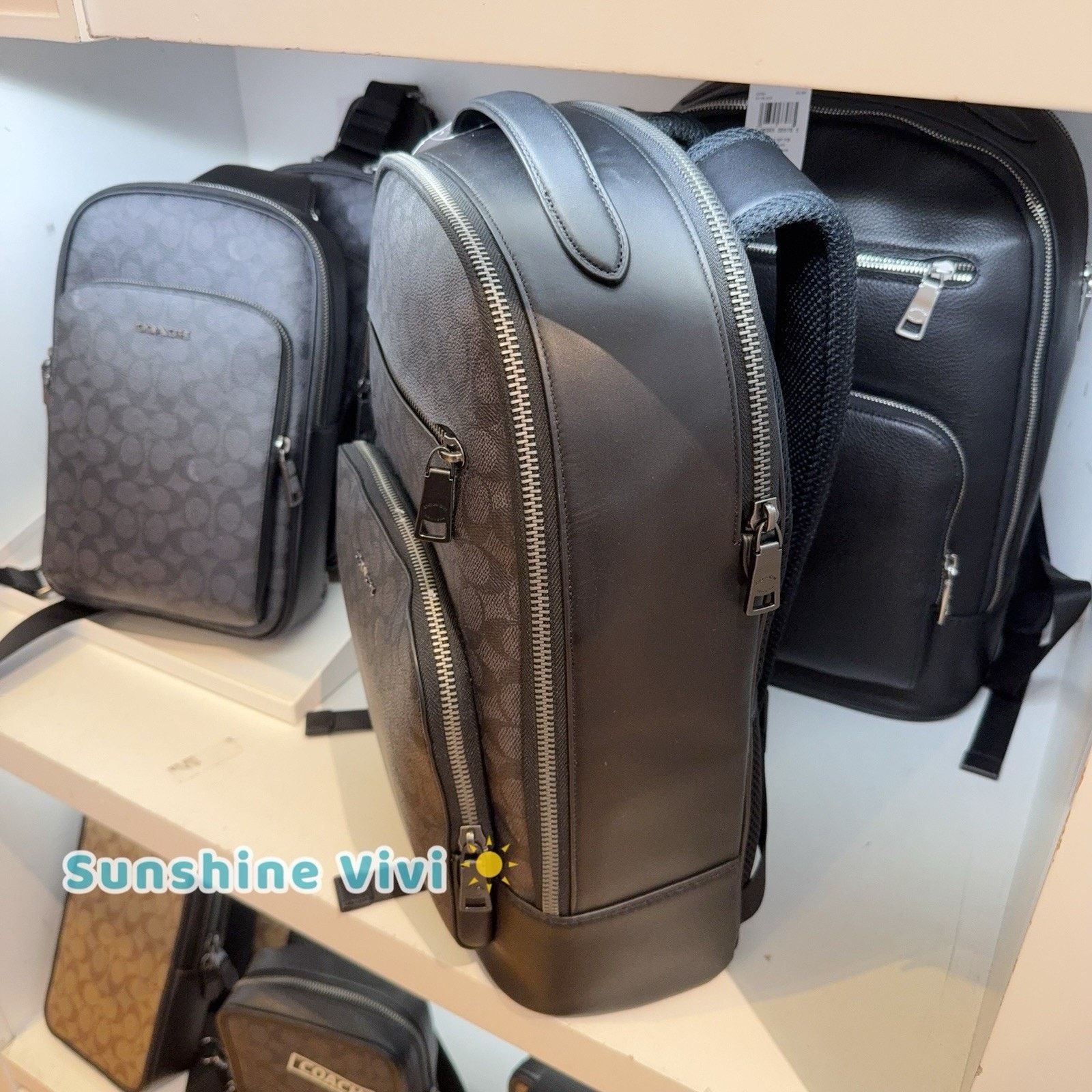 Coach NWT Coach Men’s Ethan Backpack Canvas Charcoal/Black CV919 Size ONE SIZE - 4 Thumbnail