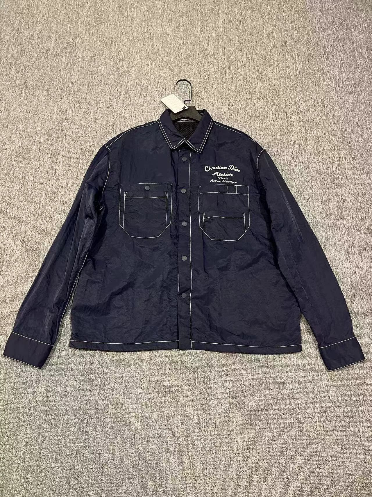 Dior Dior Embroidered Logo Blue Shirt Jacket Size US M / EU 48-50 / 2 - 1 Thumbnail