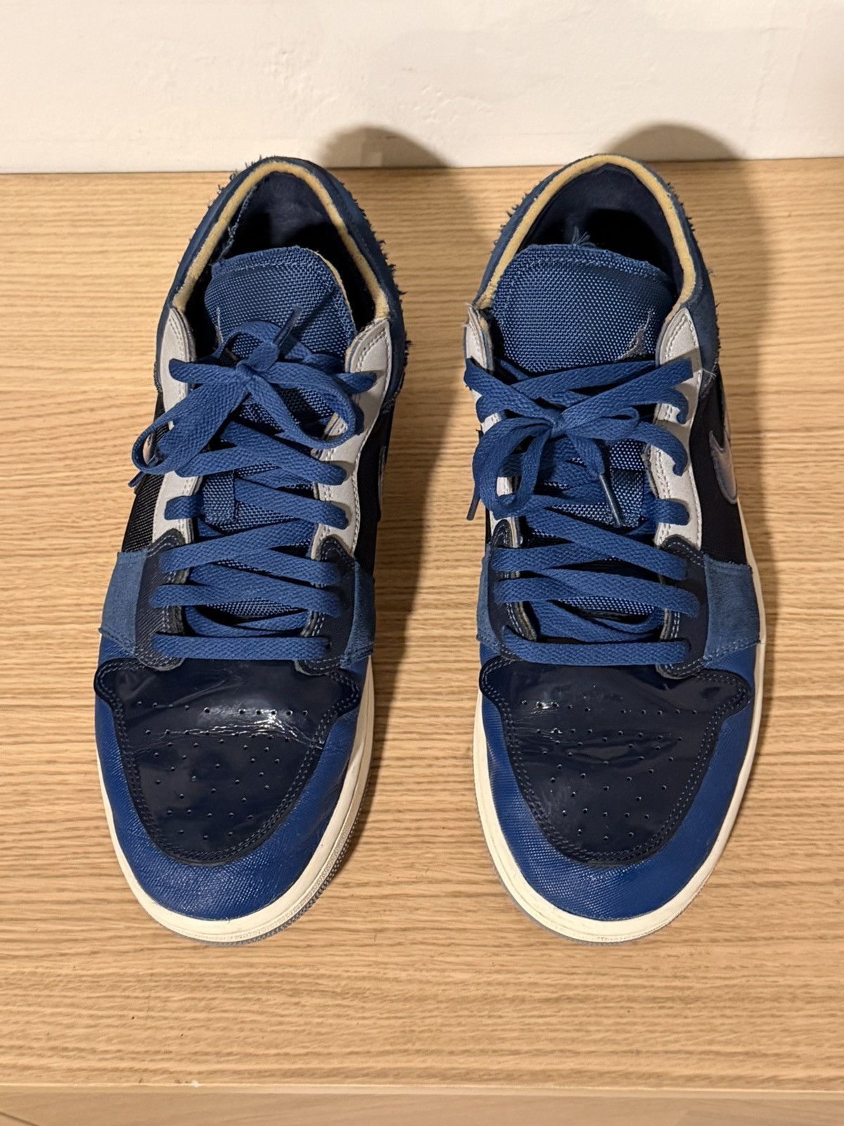 Jordan Brand Nike Air Jordan 1 Low SE Craft Inside Out Obsidian Size 12 Size US 12 / EU 45 - 4 Thumbnail