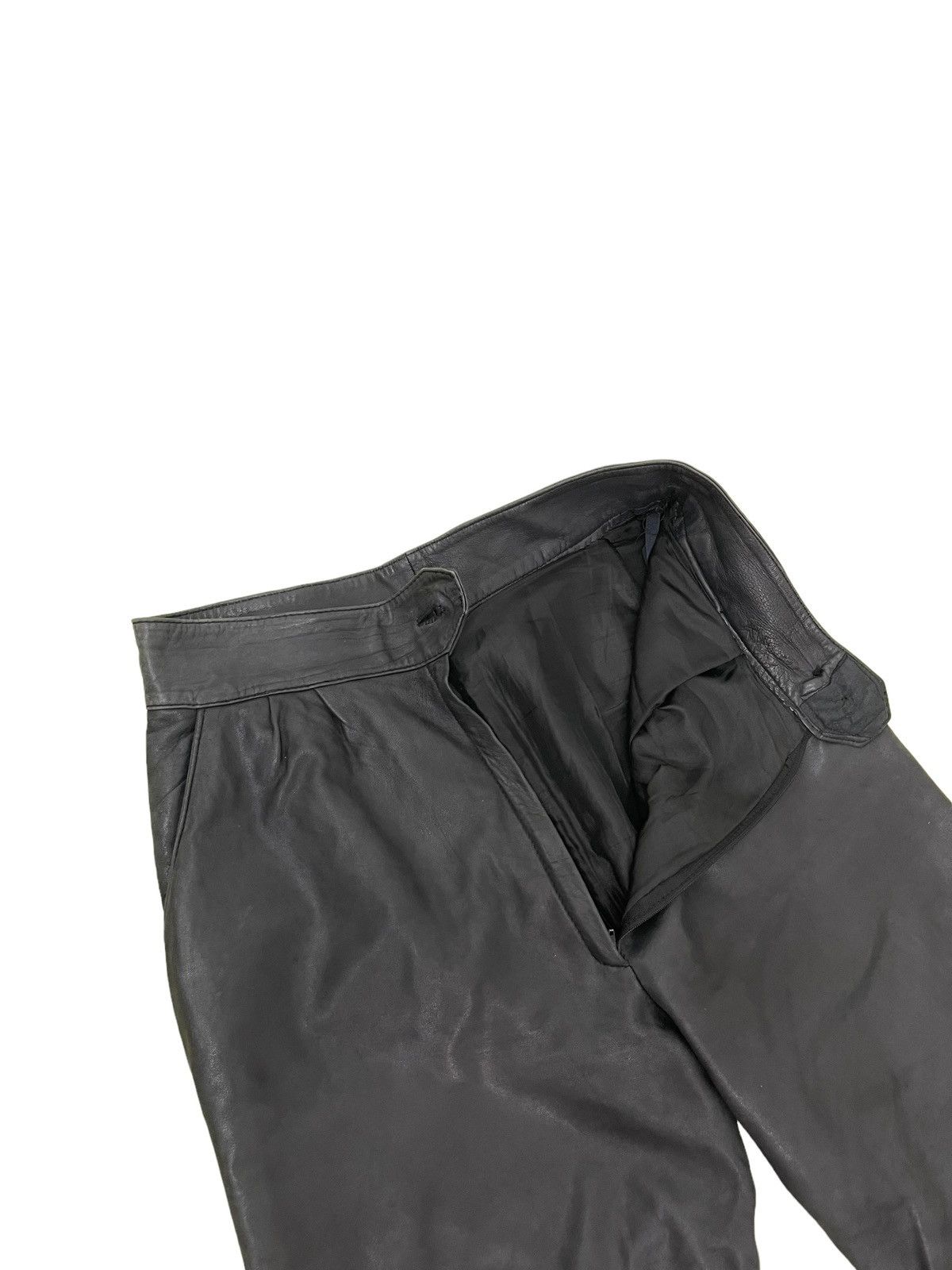 Le Grande Bleu (L.G.B.) Leather Pant Unknown Vtg Japan Baggy Tapered 8🟦7 Size US 32 / EU 48 - 11 Thumbnail
