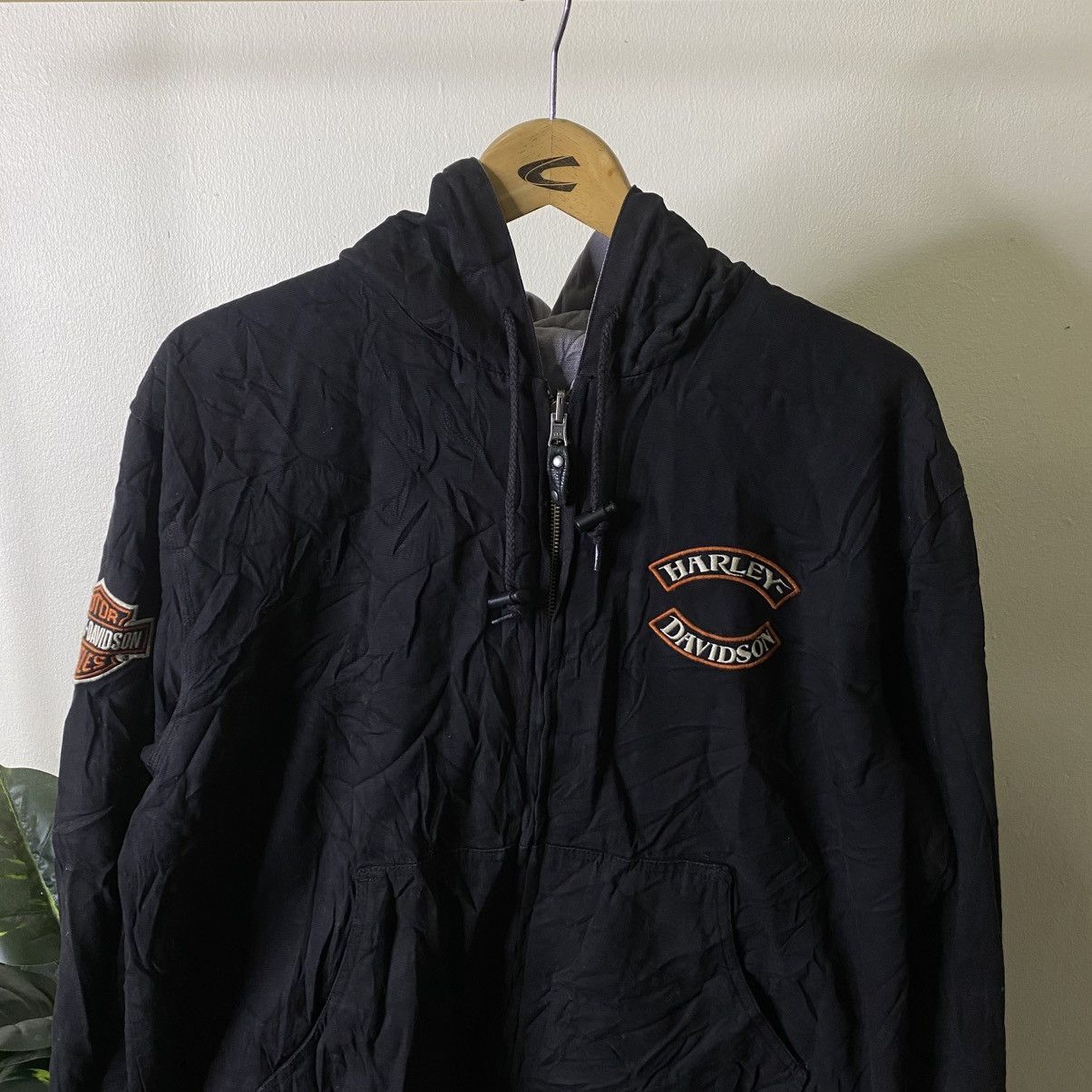 Harley Davidson Vintage Y2K Harley Davidson Reversible Hooded Jacket Size US XL / EU 56 / 4 - 5 Thumbnail