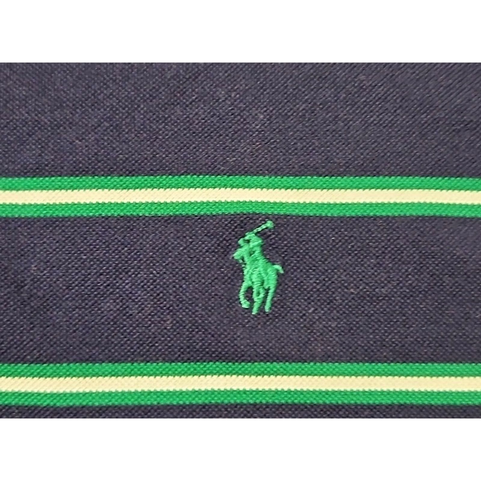 Ralph Lauren Polo Golf Ralph Lauren Polo Shirt Men's XL Navy Blue Green Striped Pima Cotton Size US XL / EU 56 / 4 - 4 Thumbnail