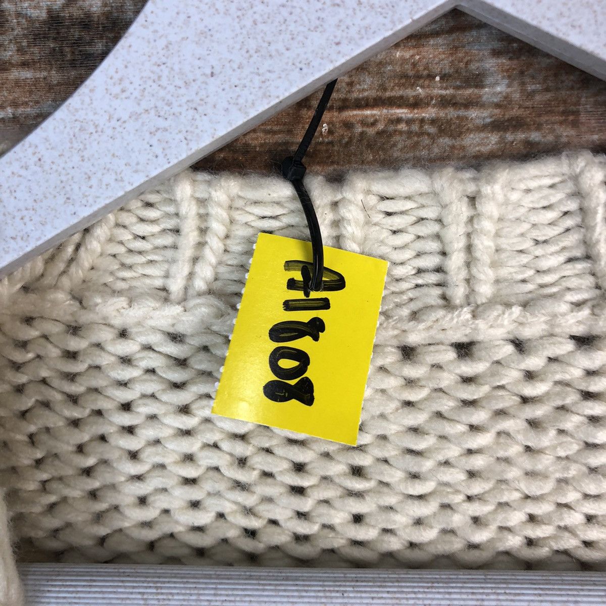 Homespun Knitwear Titi Vate Cream mohair crochet Cardigan Knitwear #A1808 Size US M / EU 48-50 / 2 - 9 Thumbnail