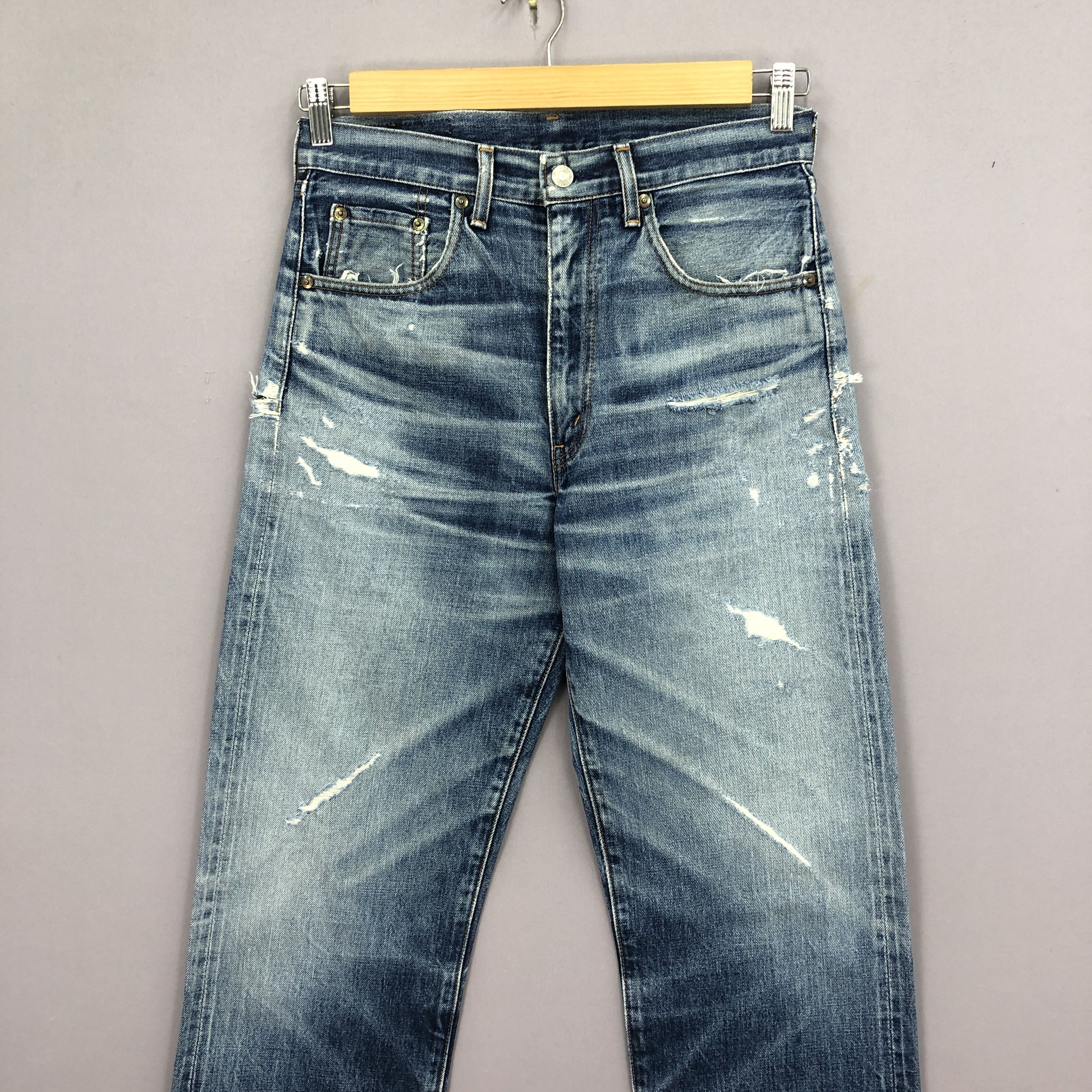 Levi's Vintage Levis 502xx Selvedge Jeans Levi's Distressed Denim Size US 30 / EU 46 - 3 Thumbnail