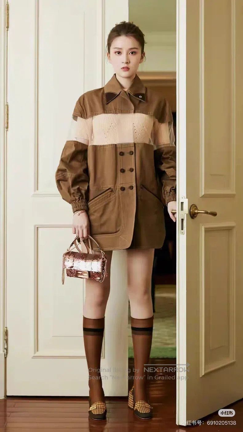 Fendi Fendi Caramel sheer fabric jacket Size XXS / US 00 / IT 34 - 7 Thumbnail