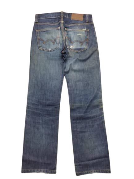 Edwin × Japanese Brand VINTAGE EDWIN 503 PREMIUM DISTRESSED JEANS MUD WASH FADED Size US 31 - 4 Thumbnail