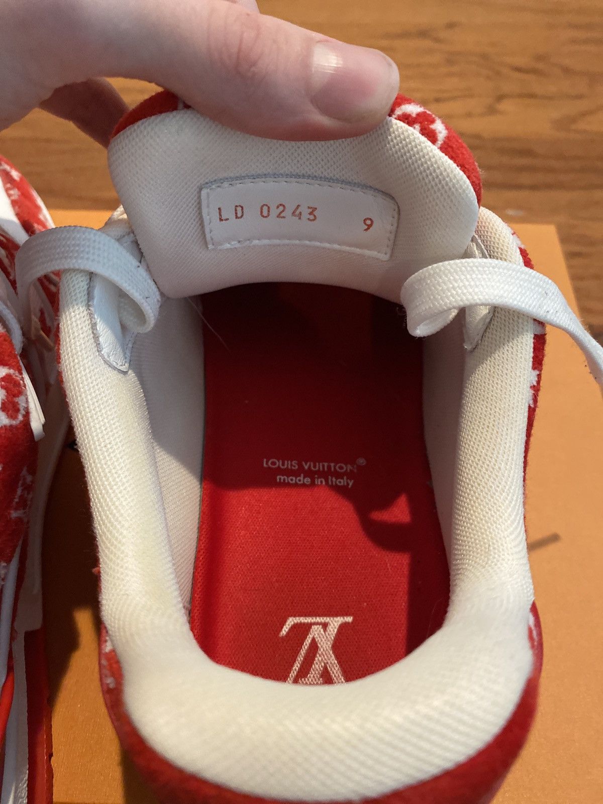 Louis Vuitton Louis Vuitton Trainer Red Monogram Size US 11.5 / EU 44-45 - 7 Thumbnail