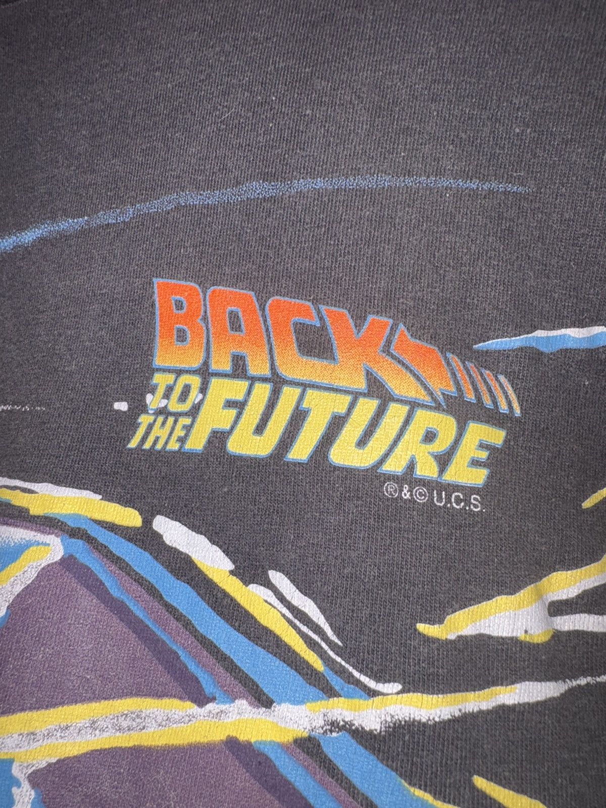 Vintage Vintage 1990’s Back To The Future Neon AOP Shirt Size XL Size US XL / EU 56 / 4 - 6 Thumbnail